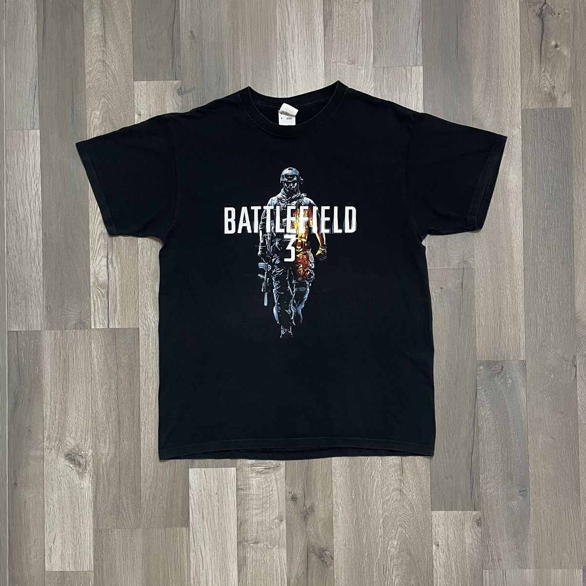 Battlefield 3 2011 Video Game Promo Short Sleeve T Shirts, image size:1202x1202