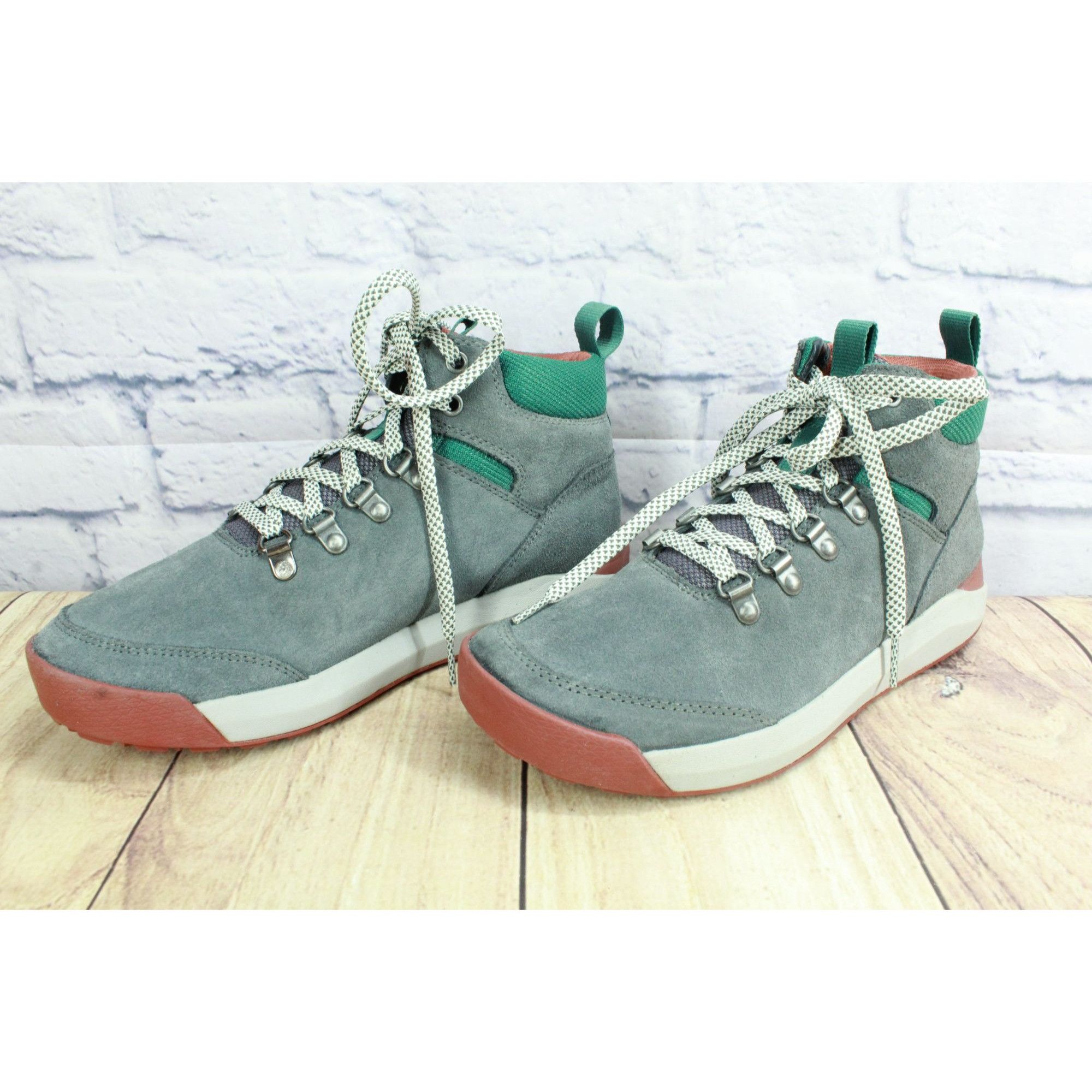 LL Bean Vista Hiker II Gray Suede Mid Hiking Boots