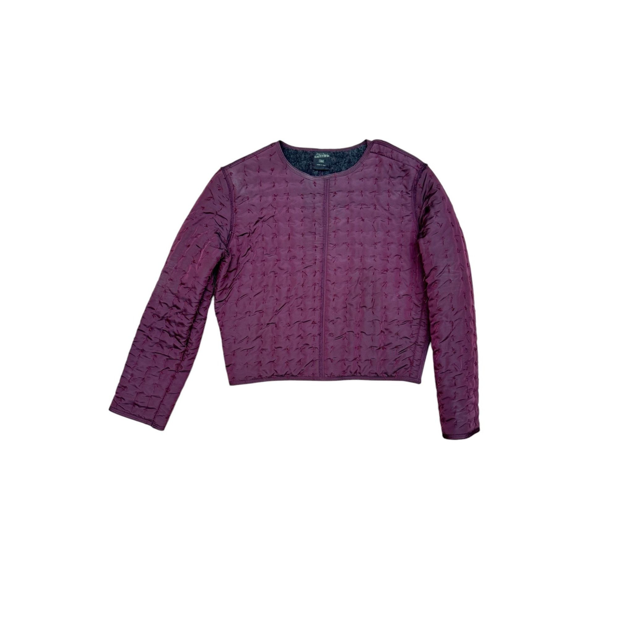 Jean Paul Gaultier 1980s Burgundy Lined Nylon Top Size S / US 4 / IT 40 - 1 Thumbnail