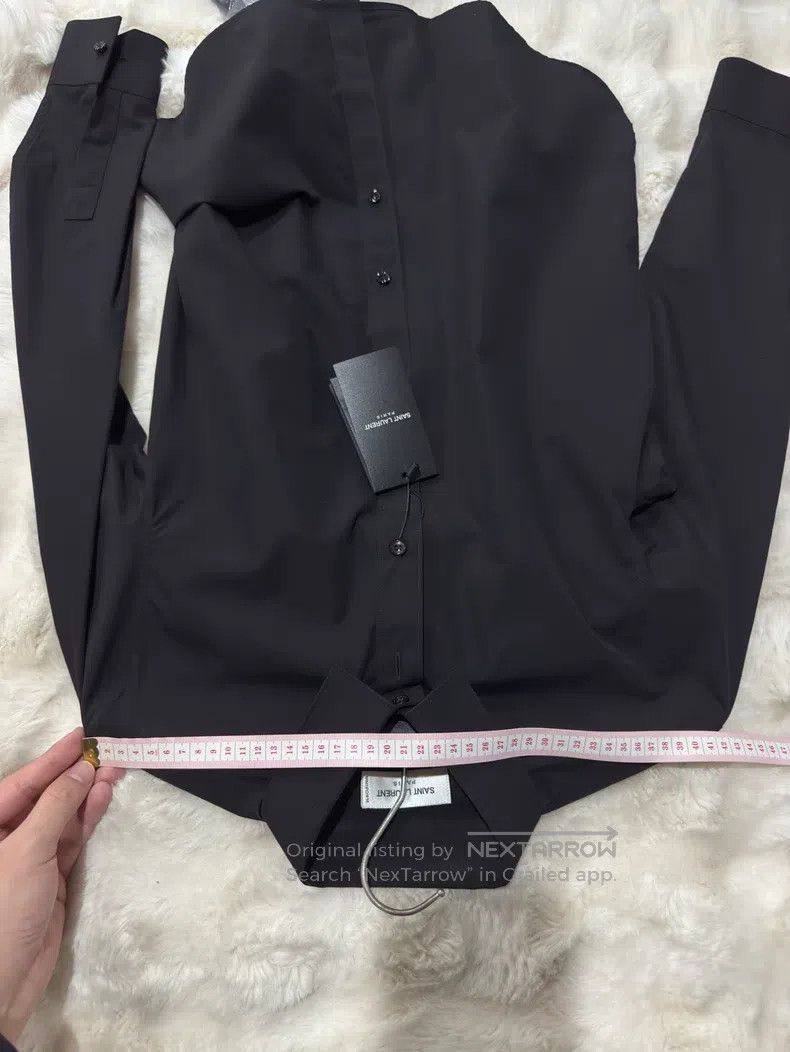 Saint Laurent Paris Saint Laurent Paris Solid Black Shirt Size XS / US 0-2 / IT 36-38 - 5 Thumbnail