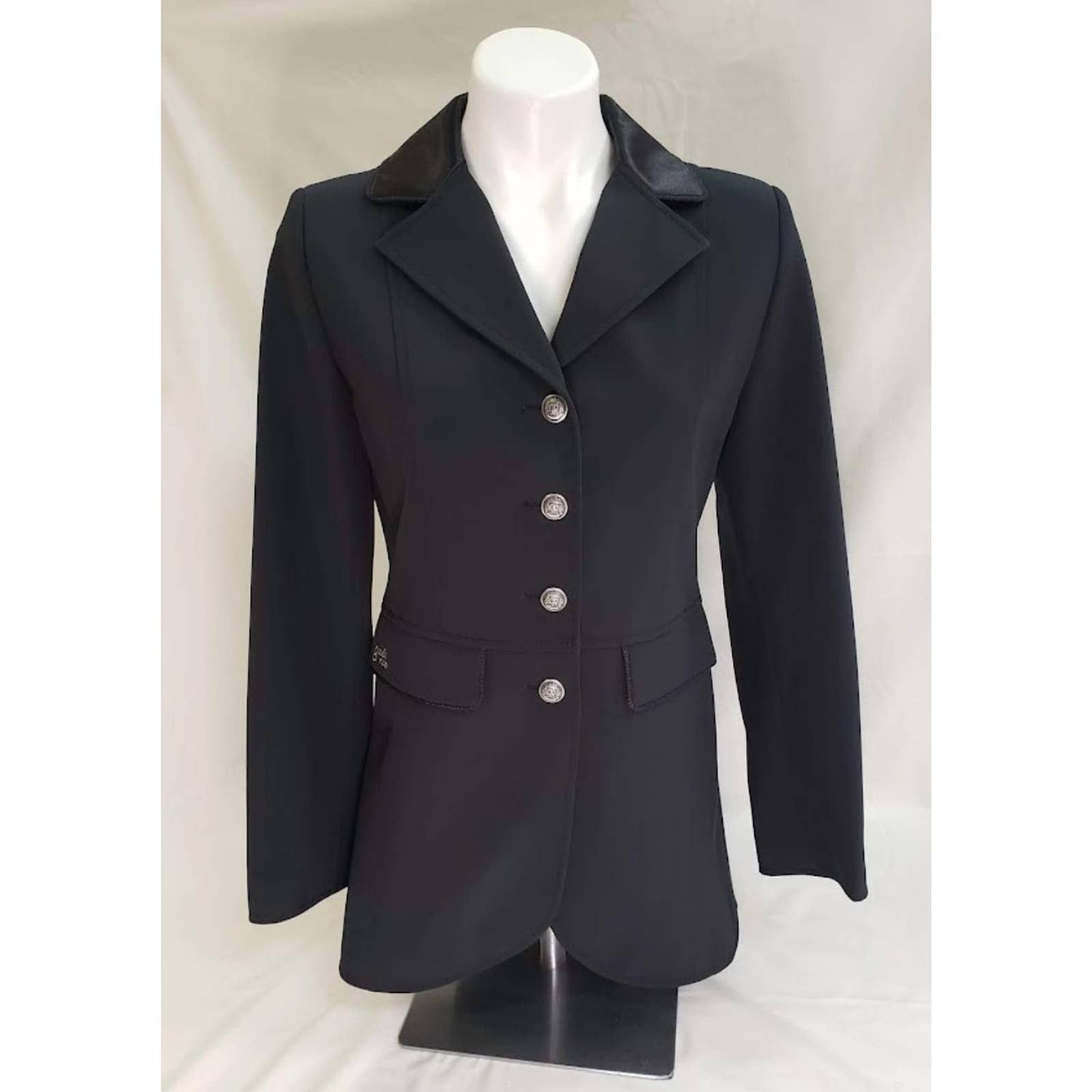 Veste De Dressage Goode Rider Taille 10, Noir, Coupe Ajustée Et Infroissable - NEUVE Avec étiquette