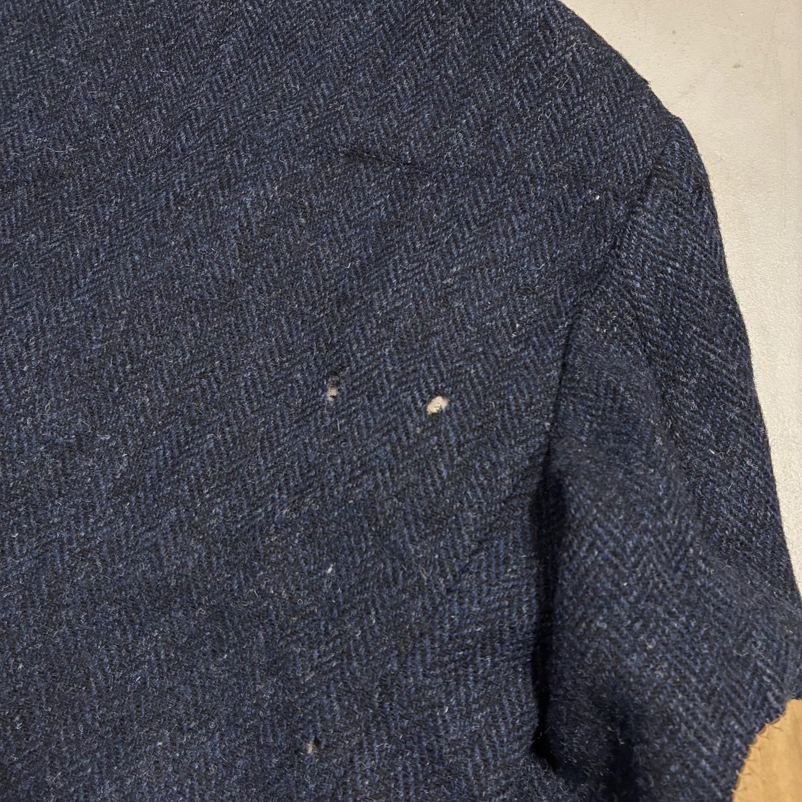 Harris Tweed VTG Orvis Harris Tweed Blazer Elbow Patch Professor Jacket Size 40S - 7 Thumbnail