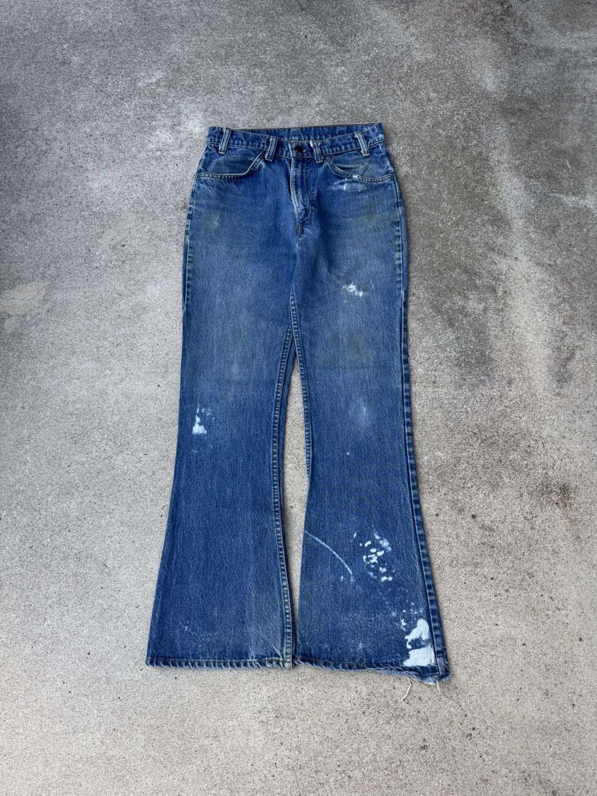 Vtg 80’s Levi’s 646 Bellbottom Flare Distressed Jeans 28x30