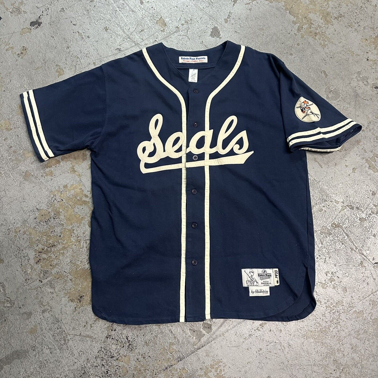 Ebbets Field Flannels × MLB Ebbets Field Flannel San Francisco Seals Joe DiMaggio Jersey Size US XL / EU 56 / 4 - 2 Thumbnail