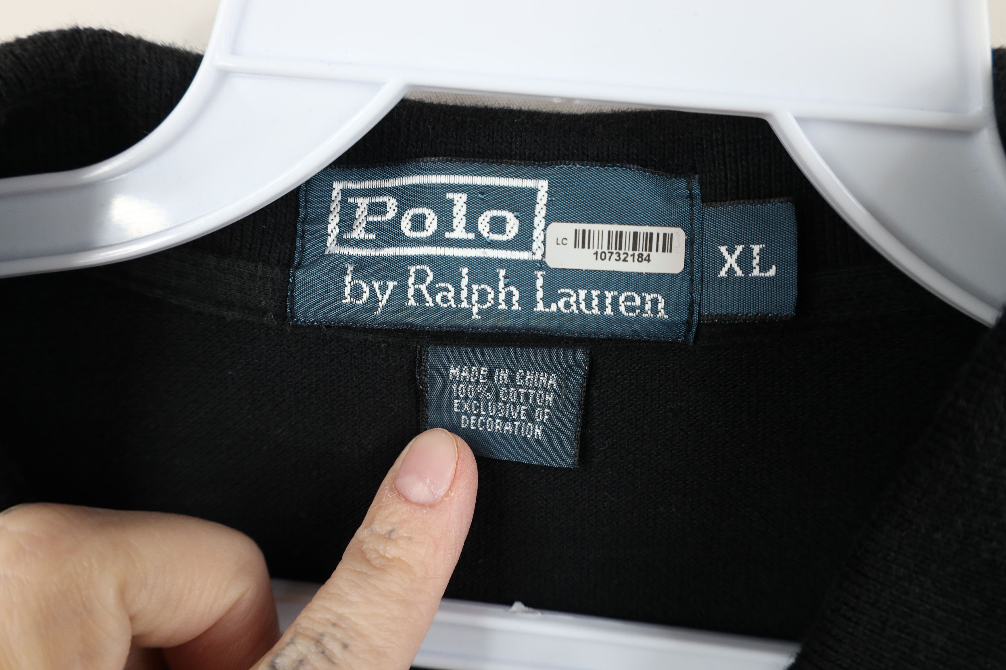 Ralph Lauren Vintage 90s Ralph Lauren Collared Golf Polo Shirt Black Size US XL / EU 56 / 4 - 7 Thumbnail
