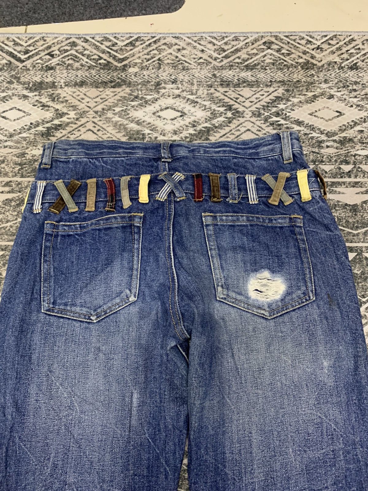 If Six Was Nine 🔥DOUBLE WAIST🔥PPFM INSPIRED JAPANESE UNBRAND DISTRESSED Size US 30 / EU 46 - 15 Thumbnail