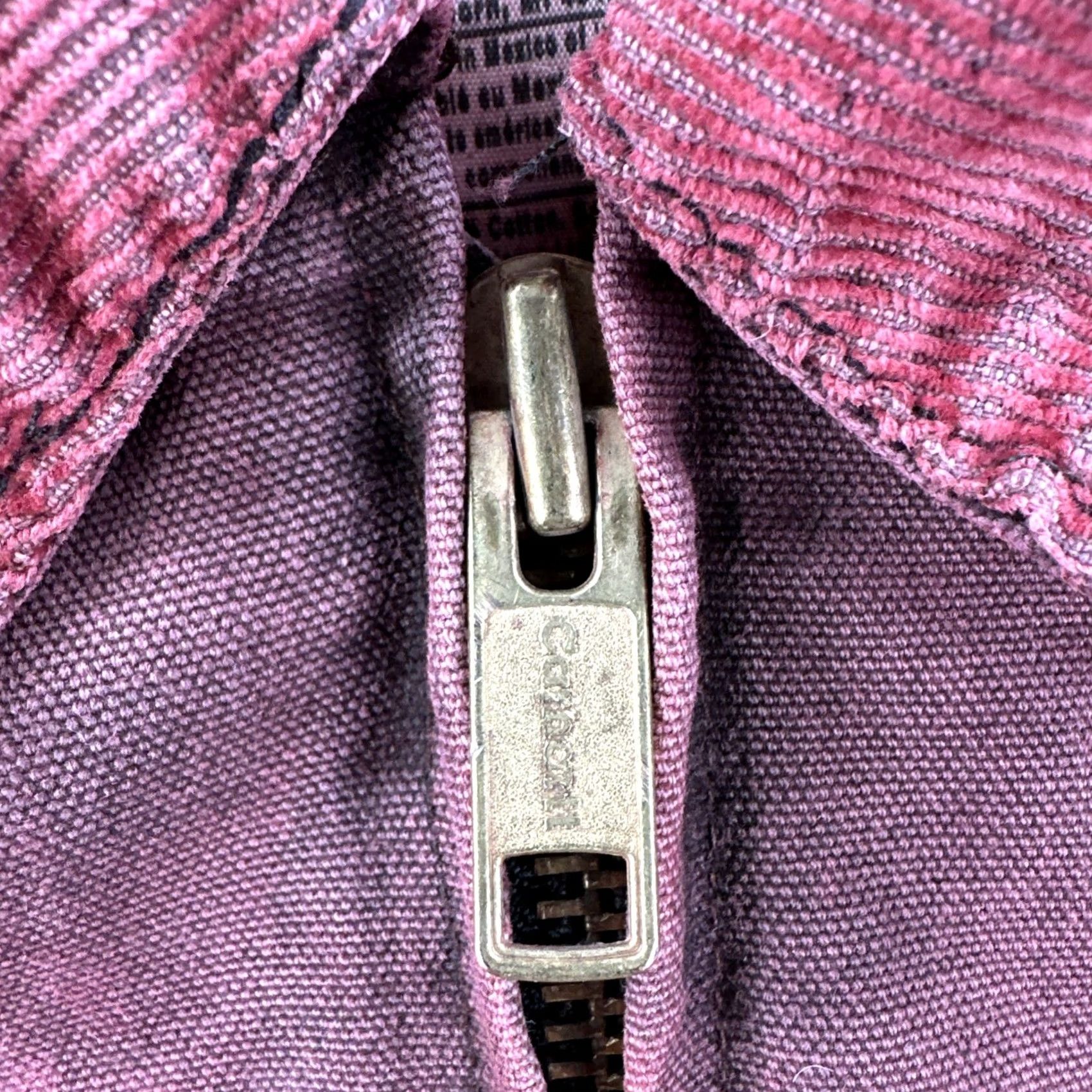 Carhartt VINTAGE Carhartt Jacket Mens XL J14CHT Over Dyed Burgundy Red Distressed Santa Fe Lined Red Coat Size US XL / EU 56 / 4 - 6 Thumbnail