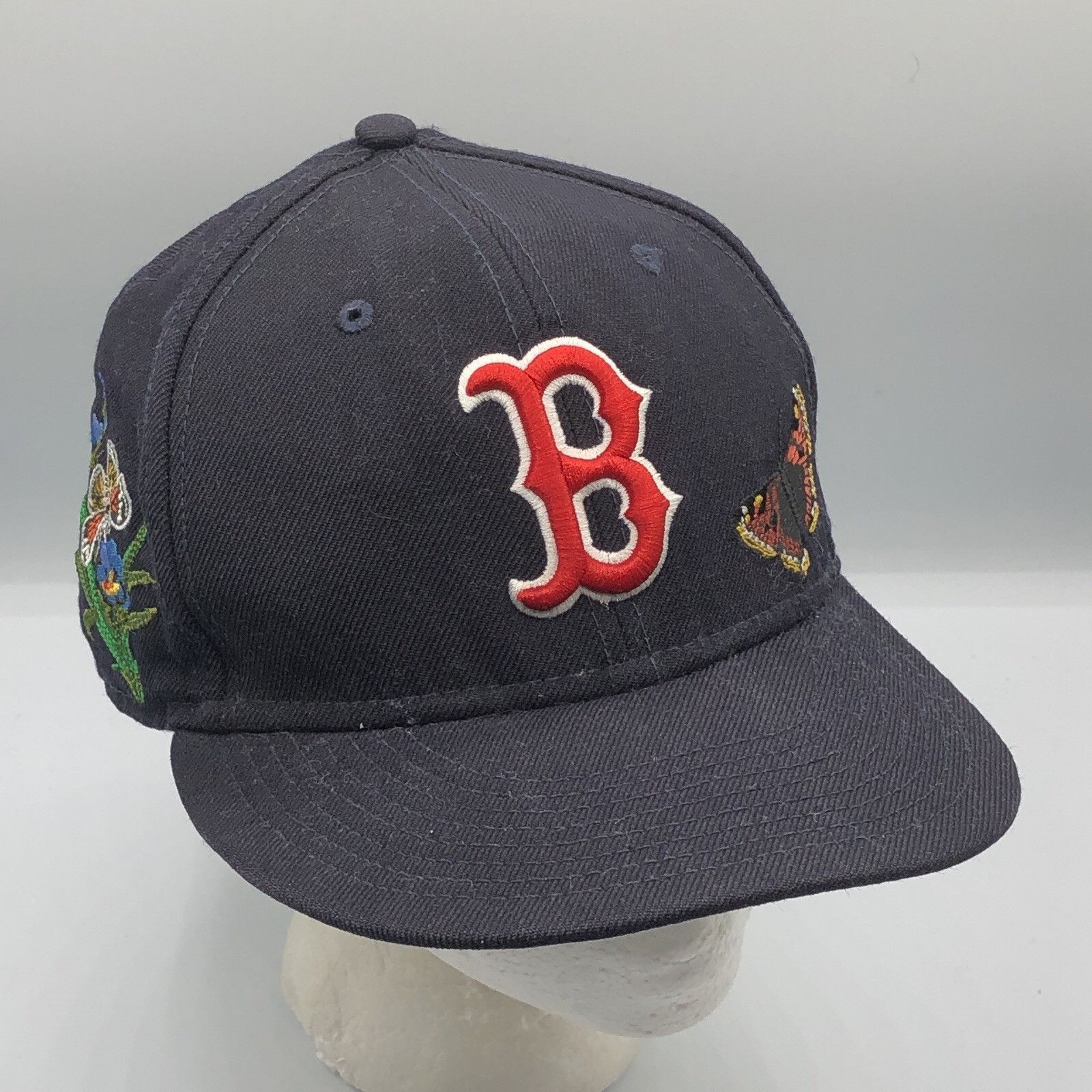 New Era New Era FELT Boston Red Sox Fitted Butterfly Garden Wool Hat Size ONE SIZE - 7 Thumbnail