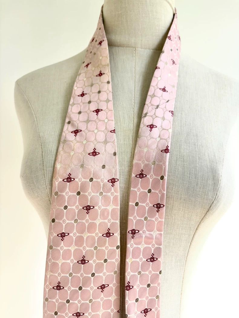 Vivienne Westwood Vivienne Westwood Pink Diamond Print Saturn Tie Size ONE SIZE - 4 Thumbnail