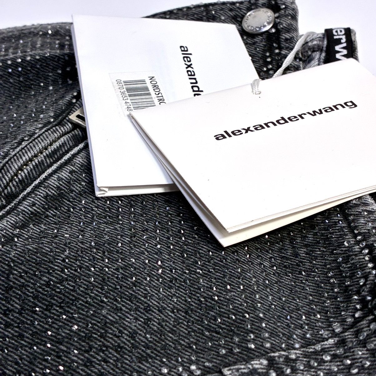 Alexander Wang Alexander Wang Hotfix Crystal Moto Jeans Pants Black Grey 28 Size 28" / US 6 / IT 42 - 9 Thumbnail