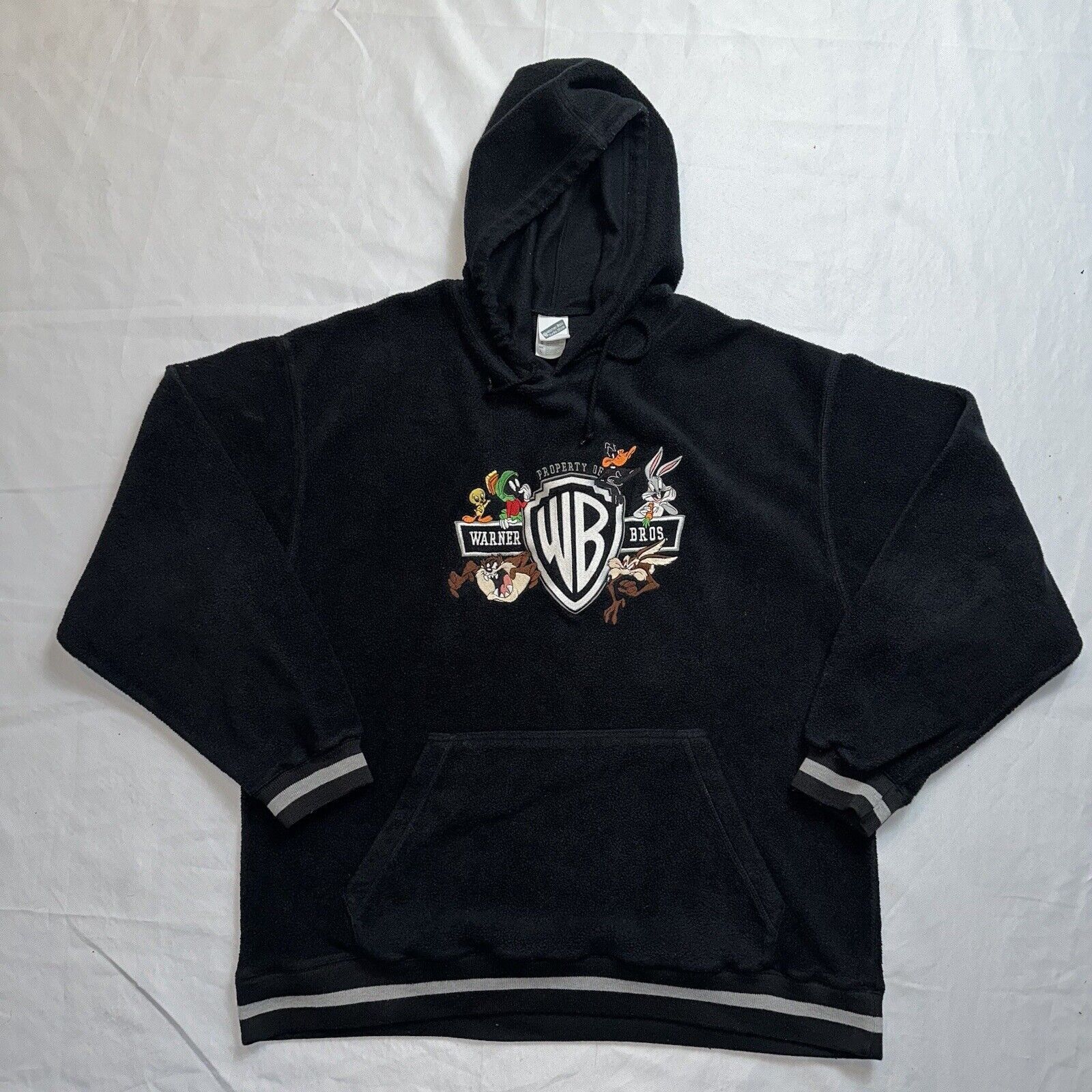 Vintage 90s Vintage Looney Tunes Hoodie Sweatshirt Bugs Bunny Taz T Size US XL / EU 56 / 4 - 2 Thumbnail