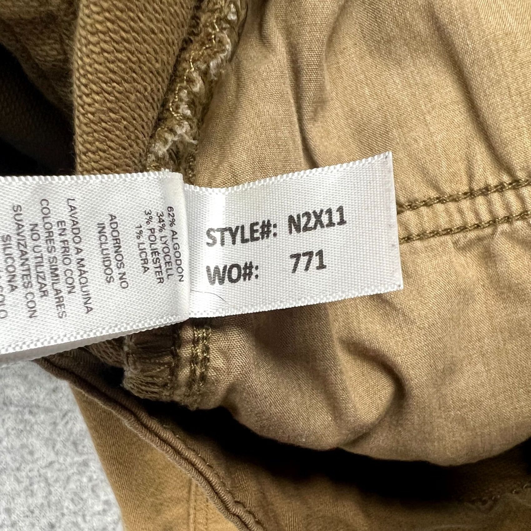 DUER DU/ER N2X Relaxed Taper Pants 31x32 Mens Beige Chino N2X Logo Pockets 5-Pocket Design Casual Workwear Knit Stretch Cotton Blend Size US 31 - 5 Thumbnail