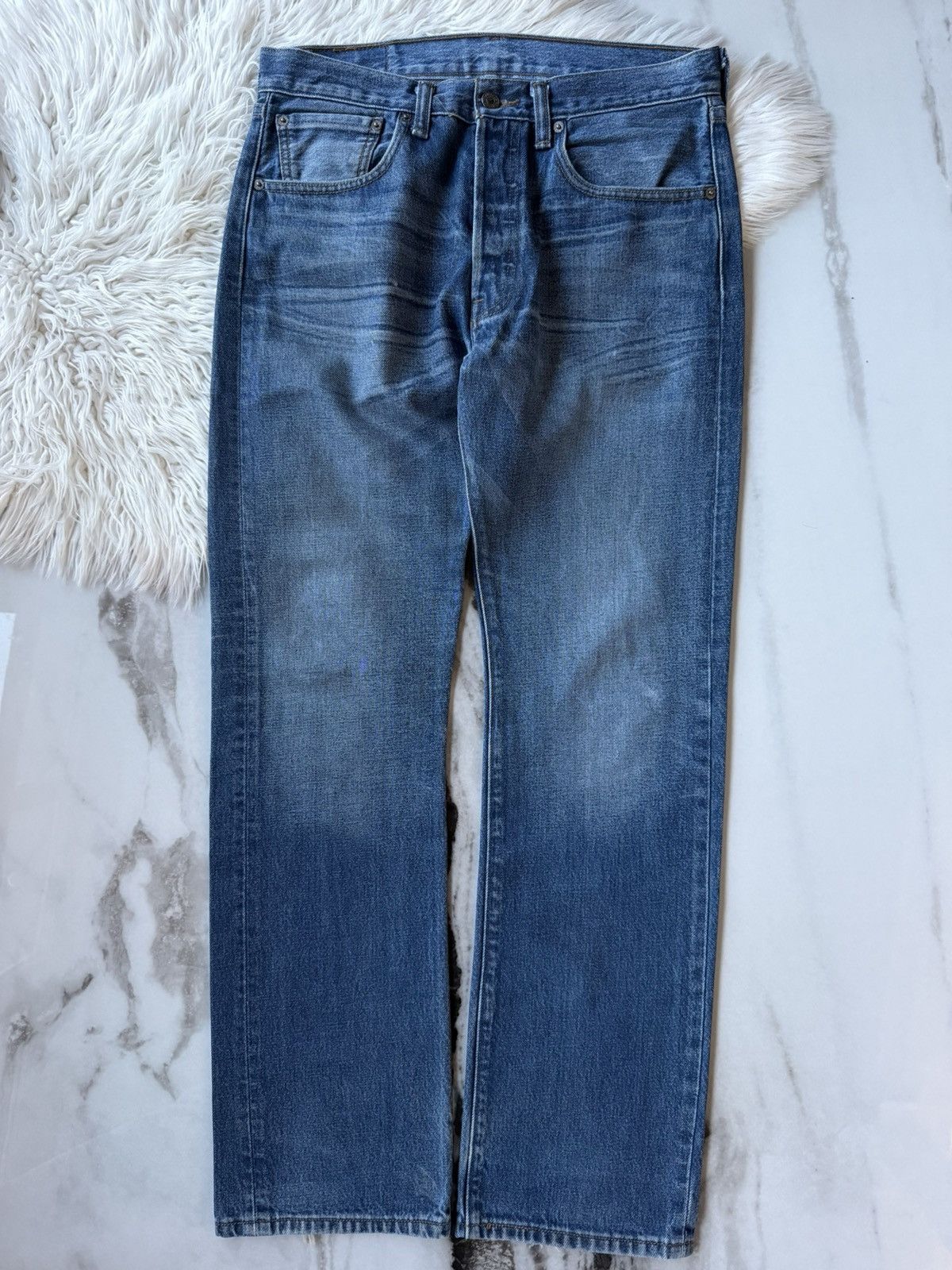 Levi's Levi's 501 Vintage Distressed Denim W32 L32 Y2K Avantgarde Size US 32 / EU 48 - 1 Thumbnail