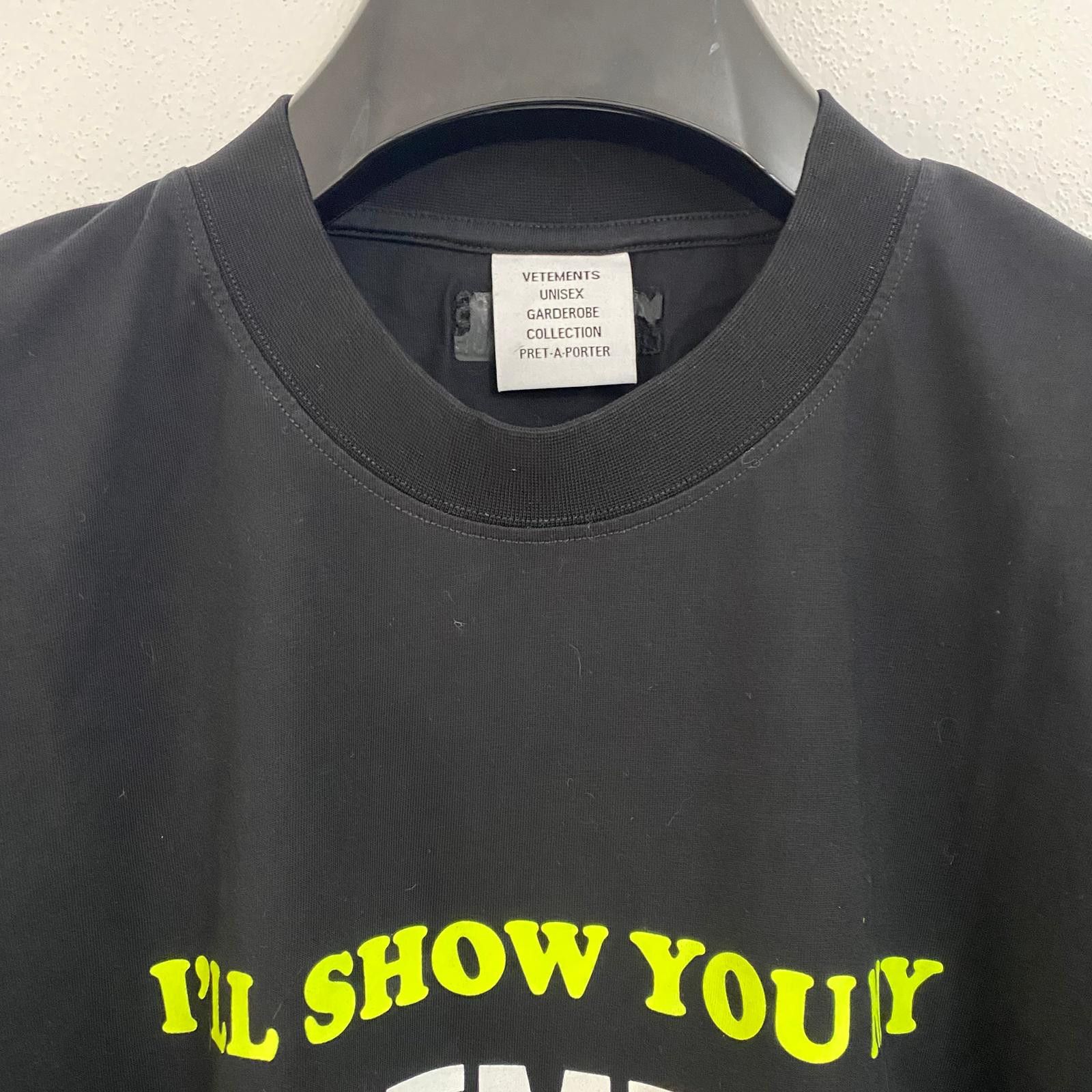 Vetements Black "Show You My Vetements" Logo Oversized T-Shirt Size US S / EU 44-46 / 1 - 6 Thumbnail