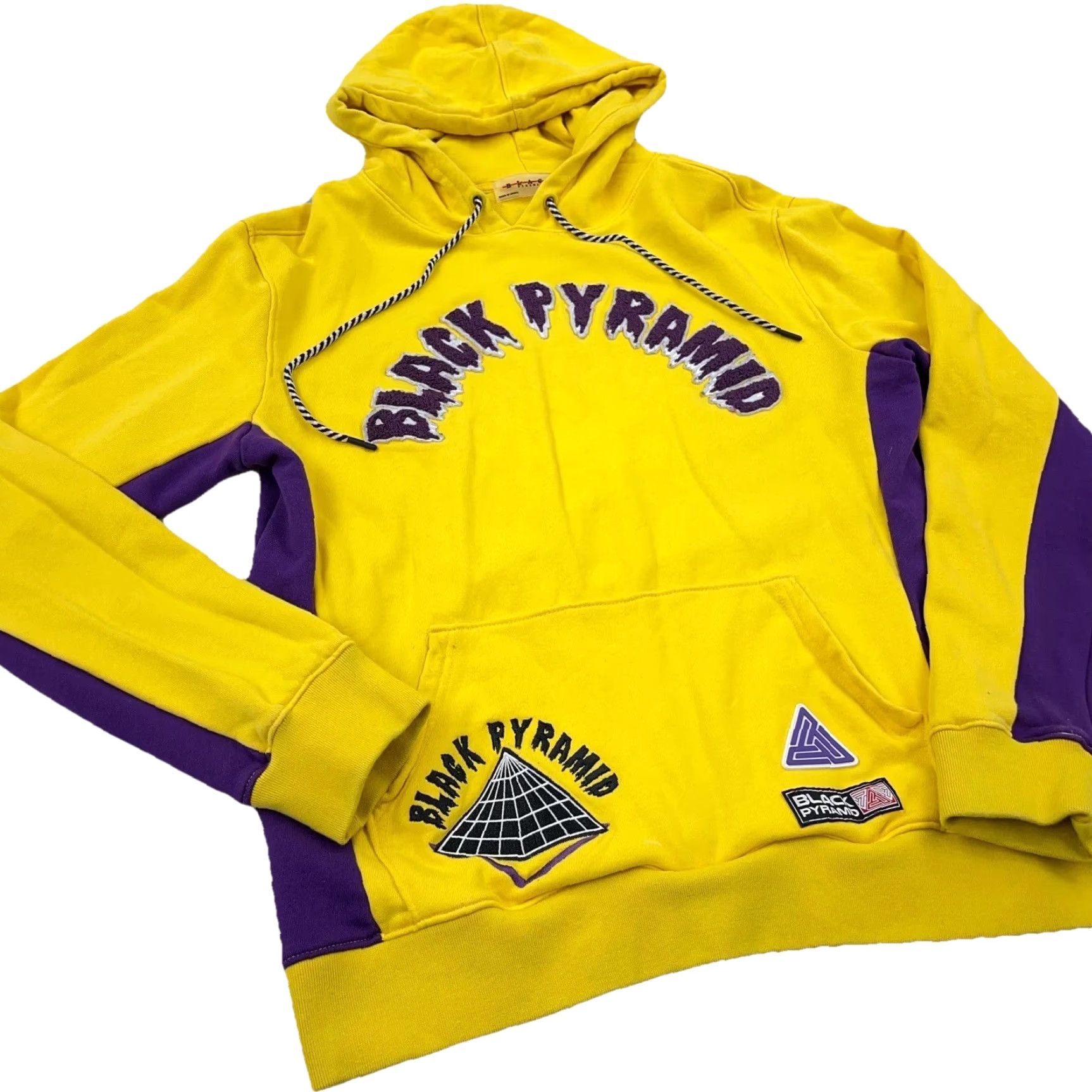 Black Pyramid Black Pyramid Hoodie Men Large Yellow Purple Sweatshirt Sweater Spell Out Size US M / EU 48-50 / 2 - 7 Thumbnail