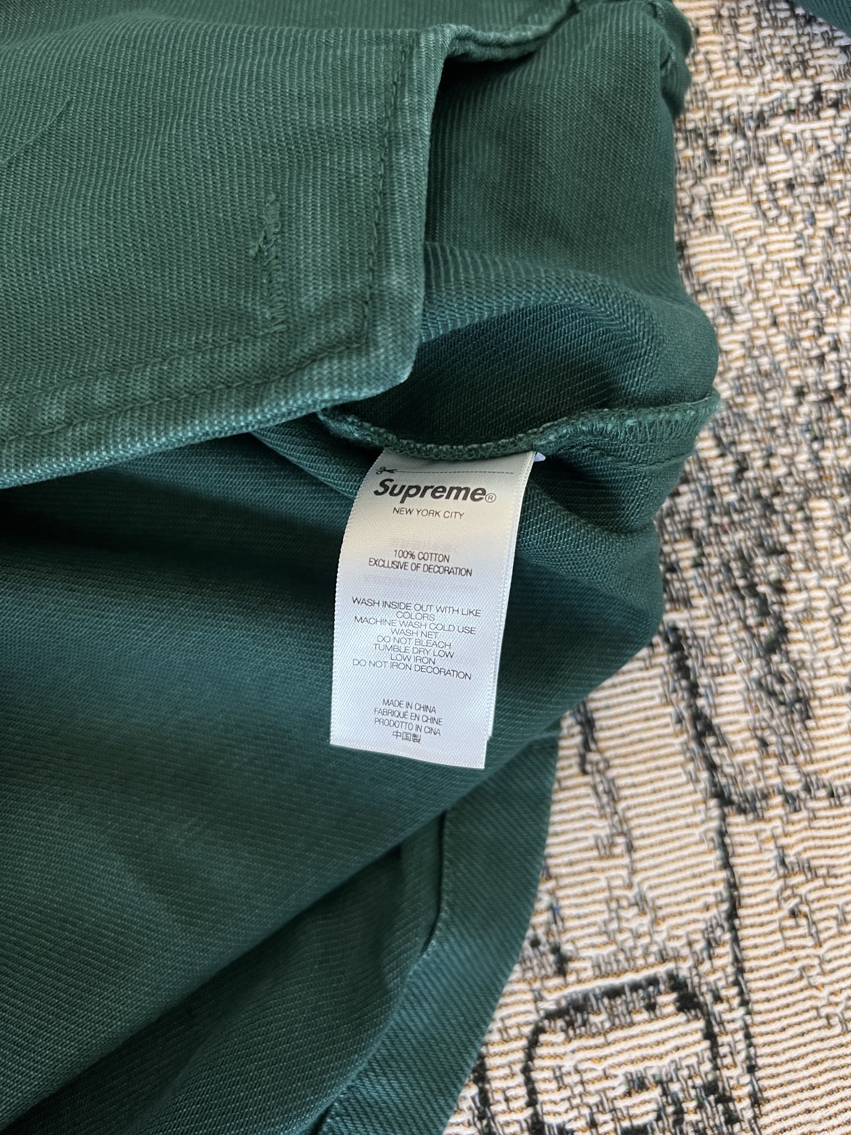 Supreme Supreme Arc Logo Coaches Jacket in Green Denim Size US L / EU 52-54 / 3 - 8 Thumbnail