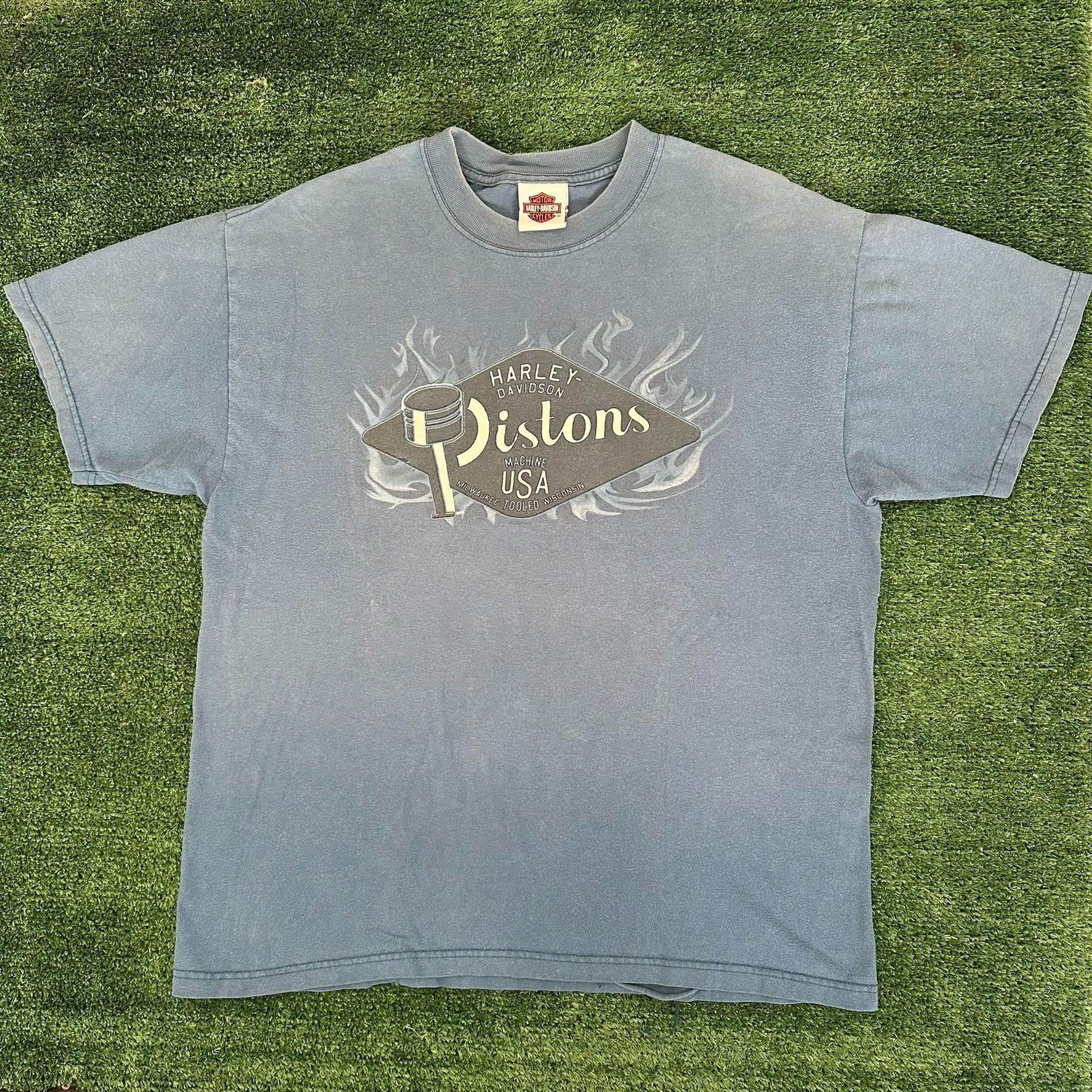 Harley Davidson Vintage Y2K Harley Davidson Maryland Flame T-Shirt Blue L Mo Size US L / EU 52-54 / 3 - 1 Thumbnail