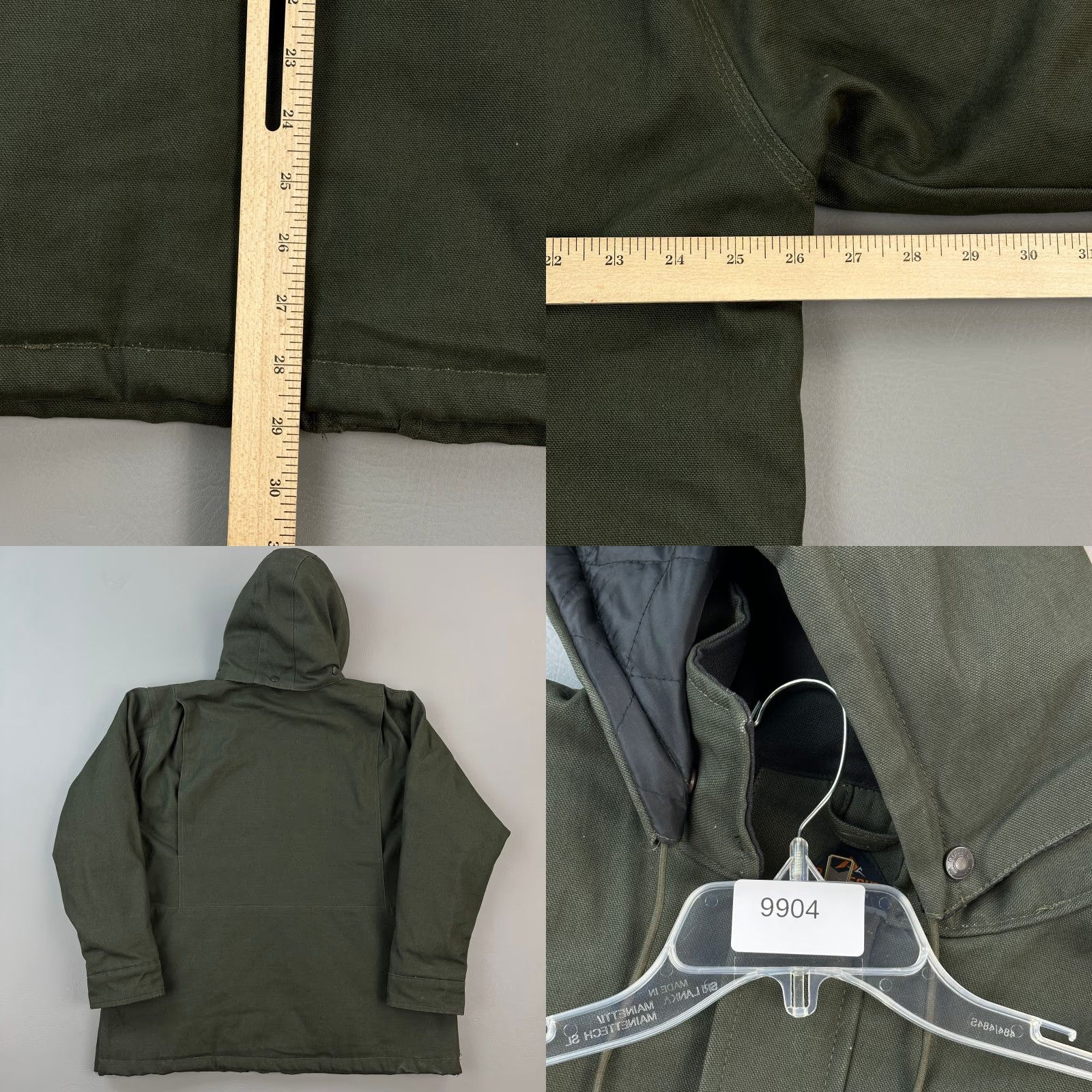 Vintage Ridgecut Toughshield Chore Jacket Mens Large Duck Canvas Fleece Lined Hooded Green Winter Fall Jacket Mens L Regular Size US L / EU 52-54 / 3 - 9 Thumbnail