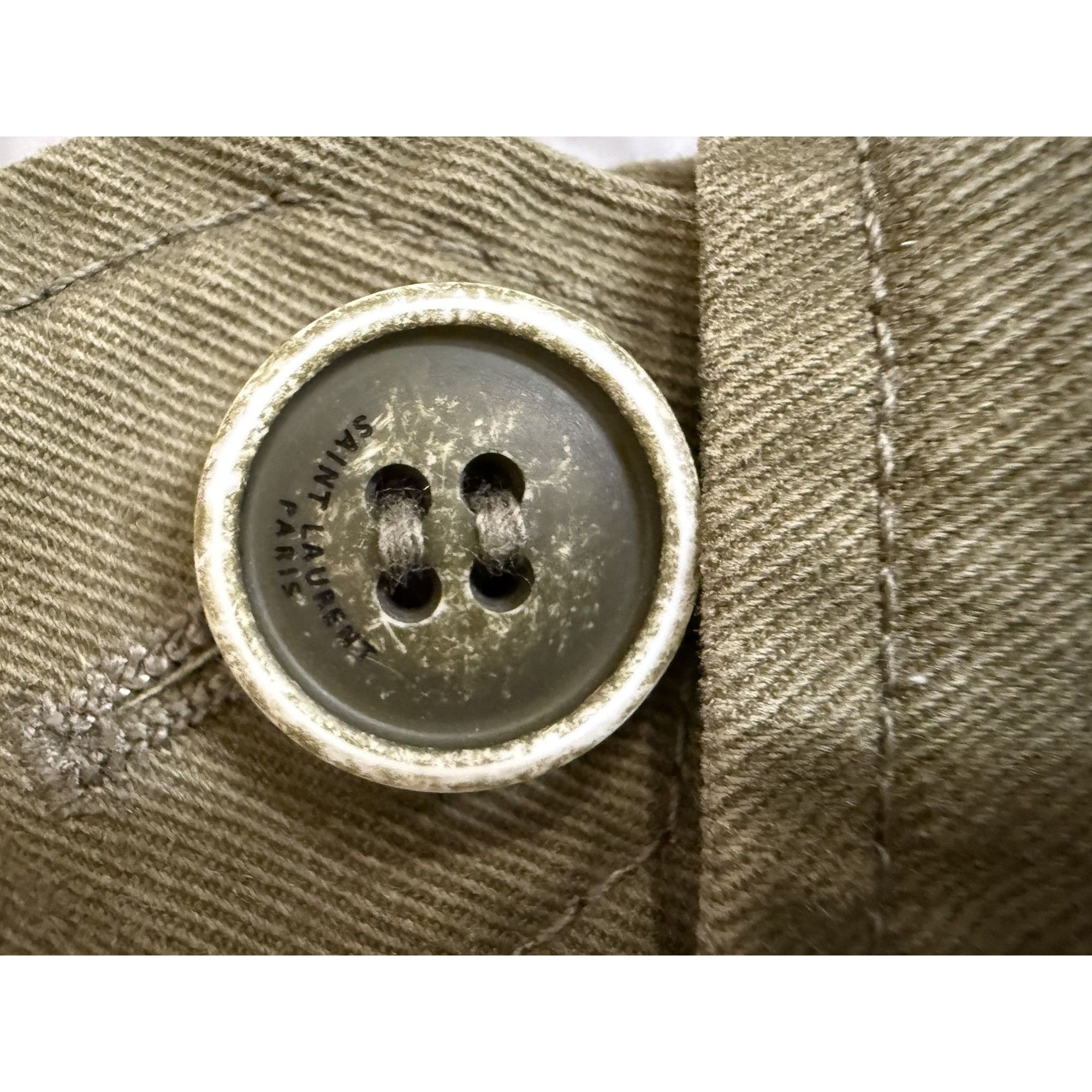 Saint Laurent Paris Saint Laurent Olive Green Military Jacket Size 44 Made In It Size M / US 6-8 / IT 42-44 - 13 Thumbnail