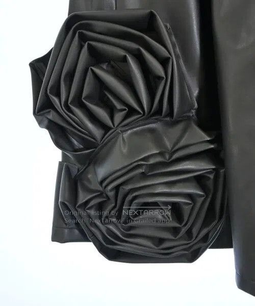 Comme des Garcons Comme des Garcons size XS Black vintage leather rose patte Size 22" - 7 Thumbnail