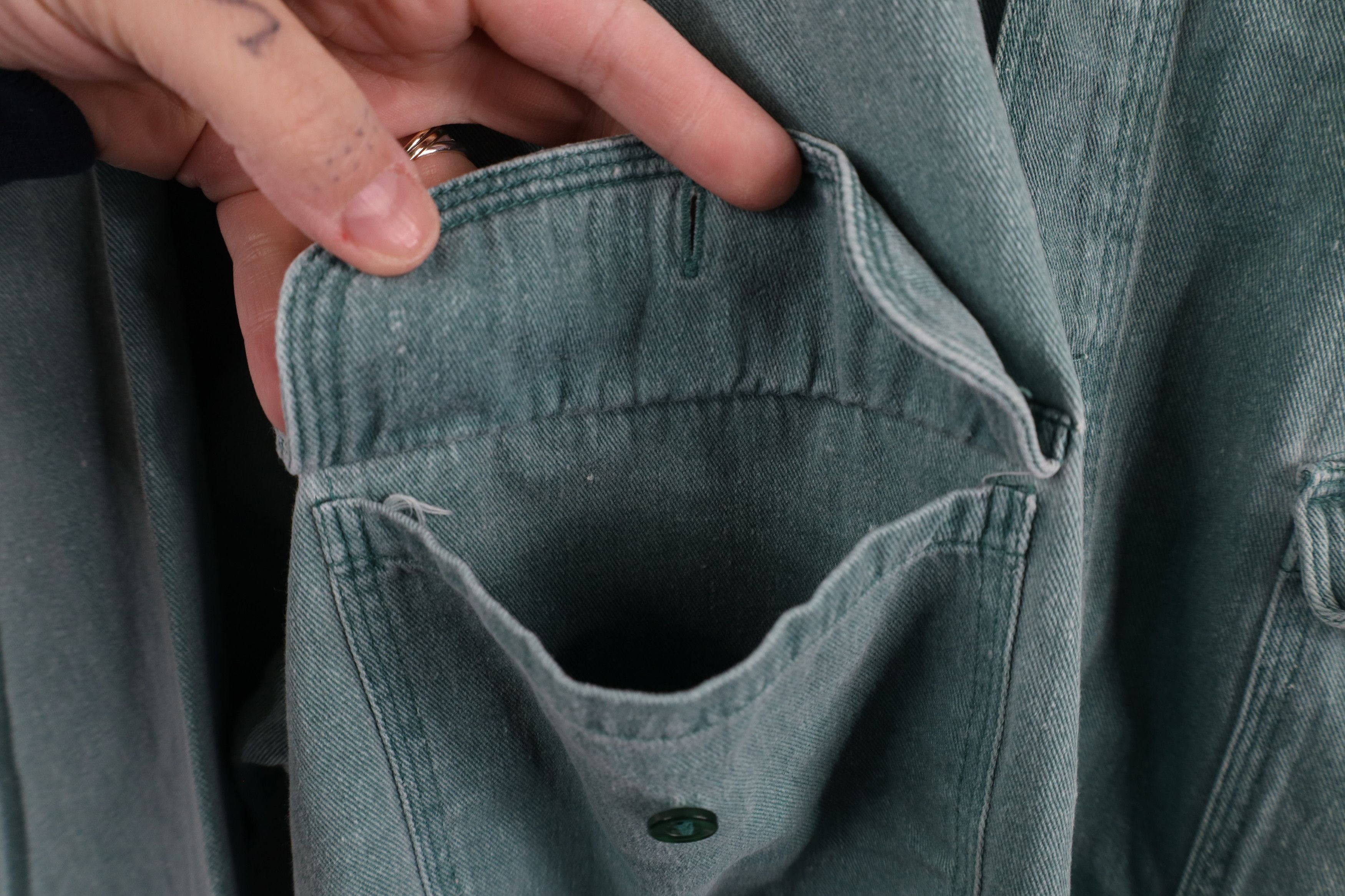 Vintage Vintage 90s Streetwear Denim Jean Button Down Shirt Size US L / EU 52-54 / 3 - 8 Thumbnail
