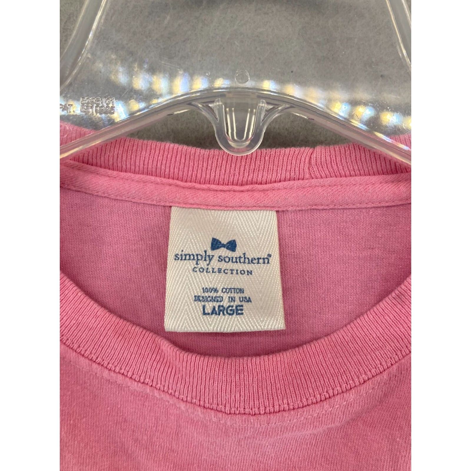 Pinko Simply Southern Women's T-Shirt Large Pink Graphic Print "Don't Be Afraid to Sparkle" Casual Crew Neck Regular Fit Size L / US 10 / IT 46 - 6 Thumbnail
