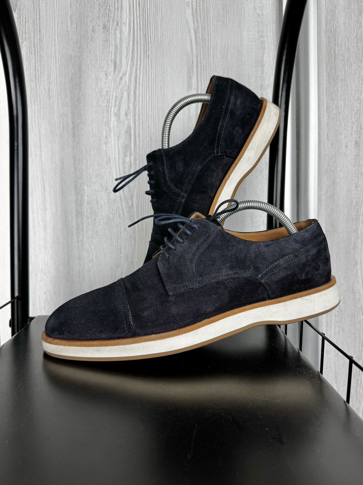 Hugo Boss Boss Hugo Boss Men's Oracle Derby blue suede Size US 8.5 / EU 41-42 - 11 Thumbnail