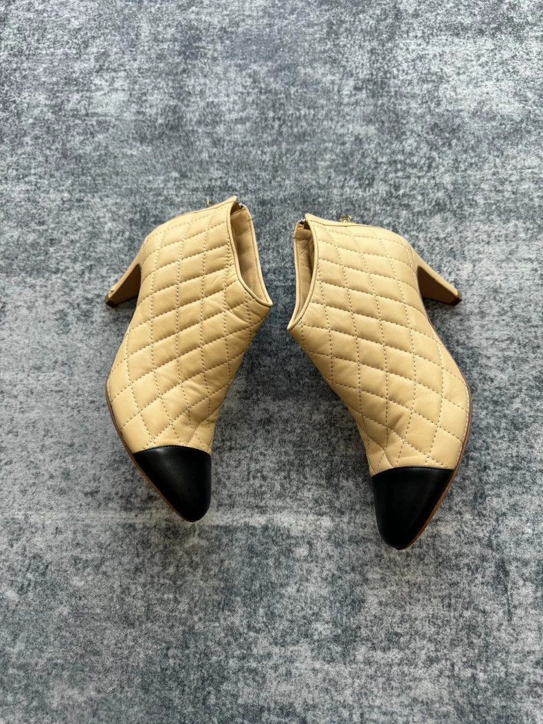 Chanel Chanel Quilted Beige High Heels -2505 Size US 6.5 / IT 36.5 - 3 Thumbnail