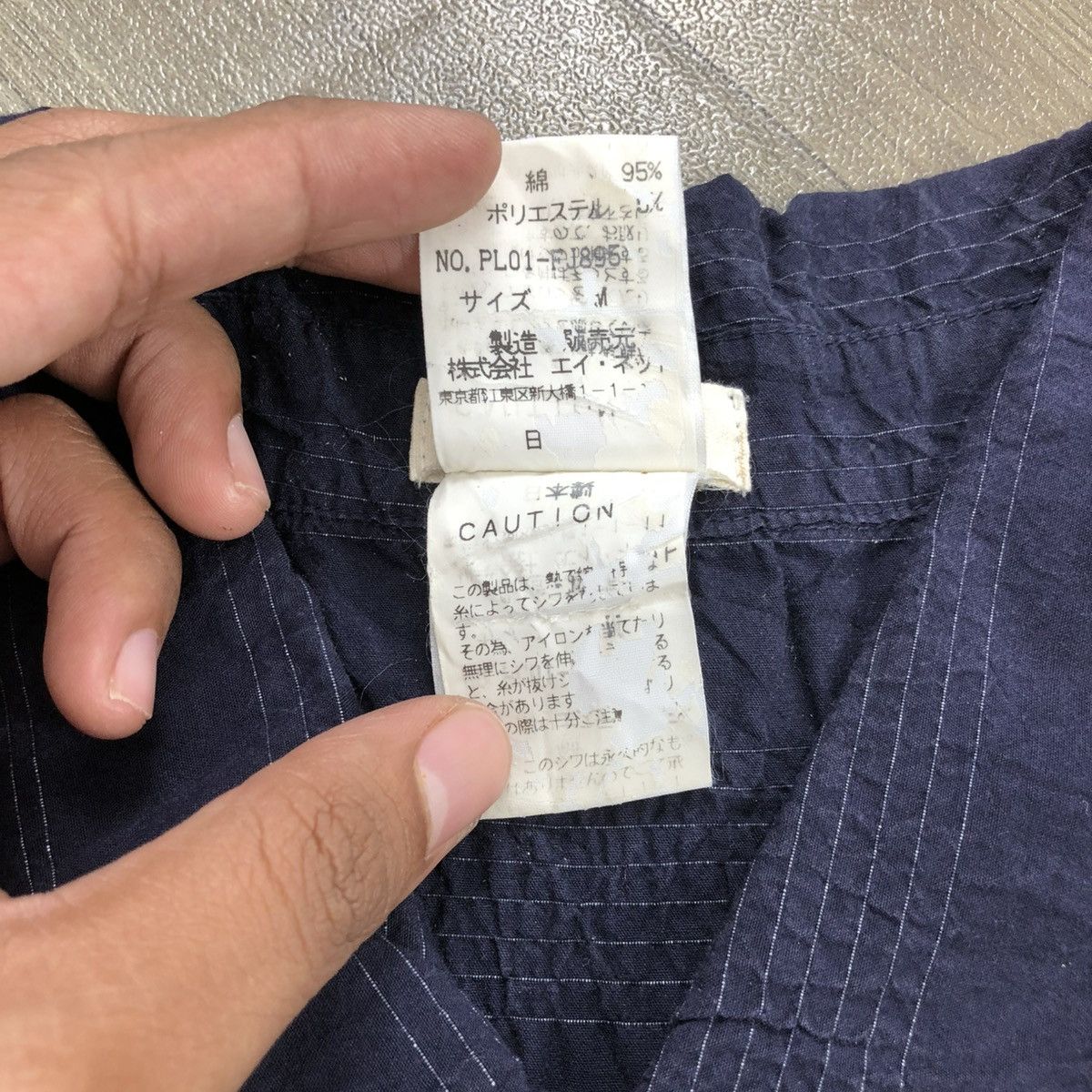 Issey Miyake × Japanese Brand × Tsumori Chisato Vintage Issey Miyake Plantation Designer Indigo Boro Shirt Size US M / EU 48-50 / 2 - 7 Thumbnail