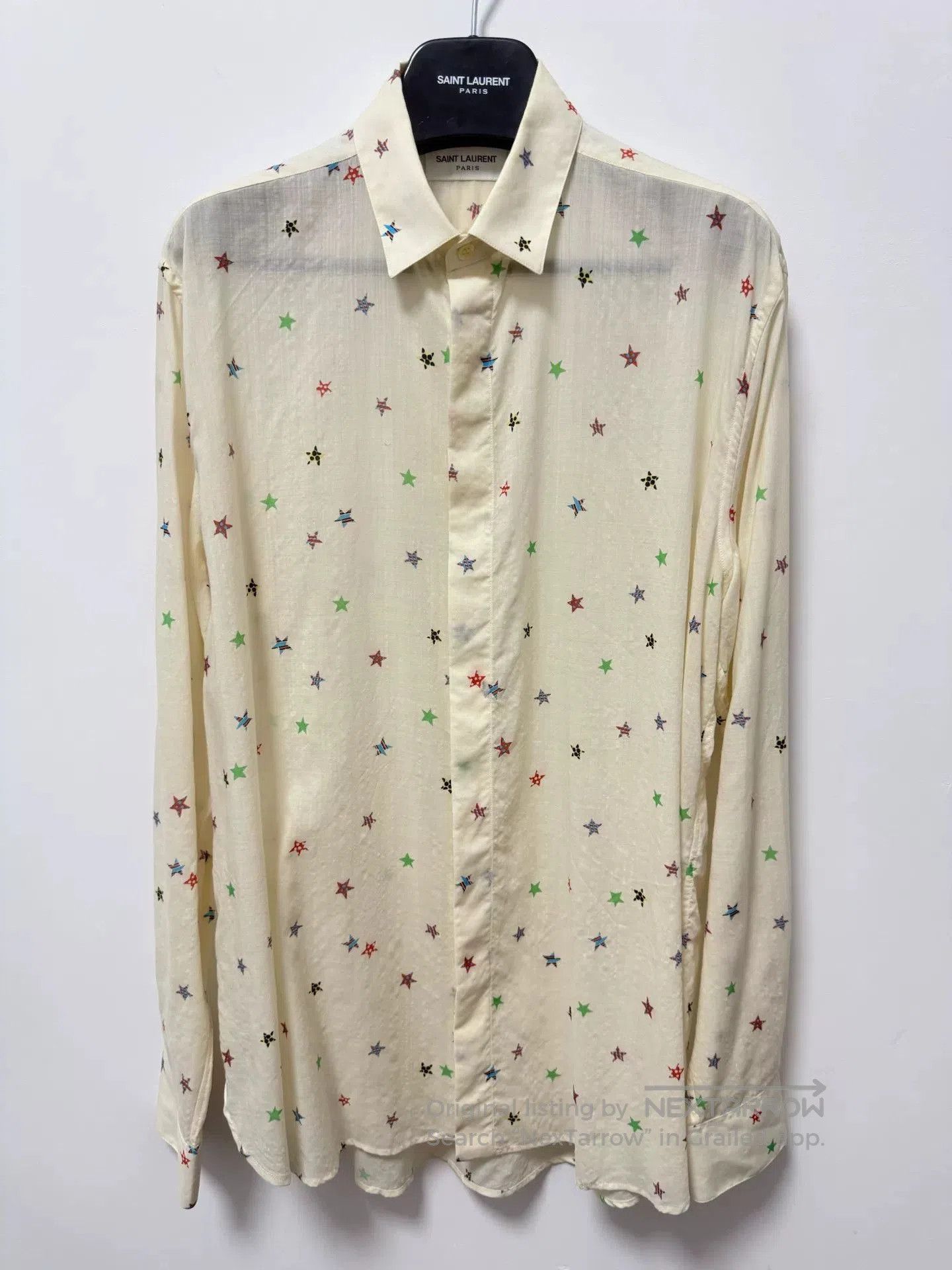 Saint Laurent Paris Saint Laurent Multicolor Star Print Shirt. Size US M / EU 48-50 / 2 - 1 Thumbnail