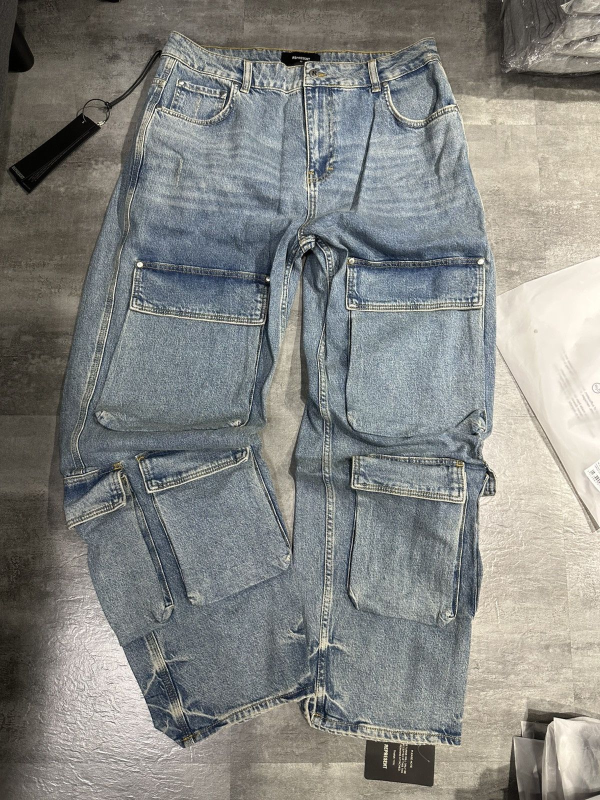 Represent Clo. Represent R3 Cargo Denim Jeans Size US 33 - 2 Thumbnail