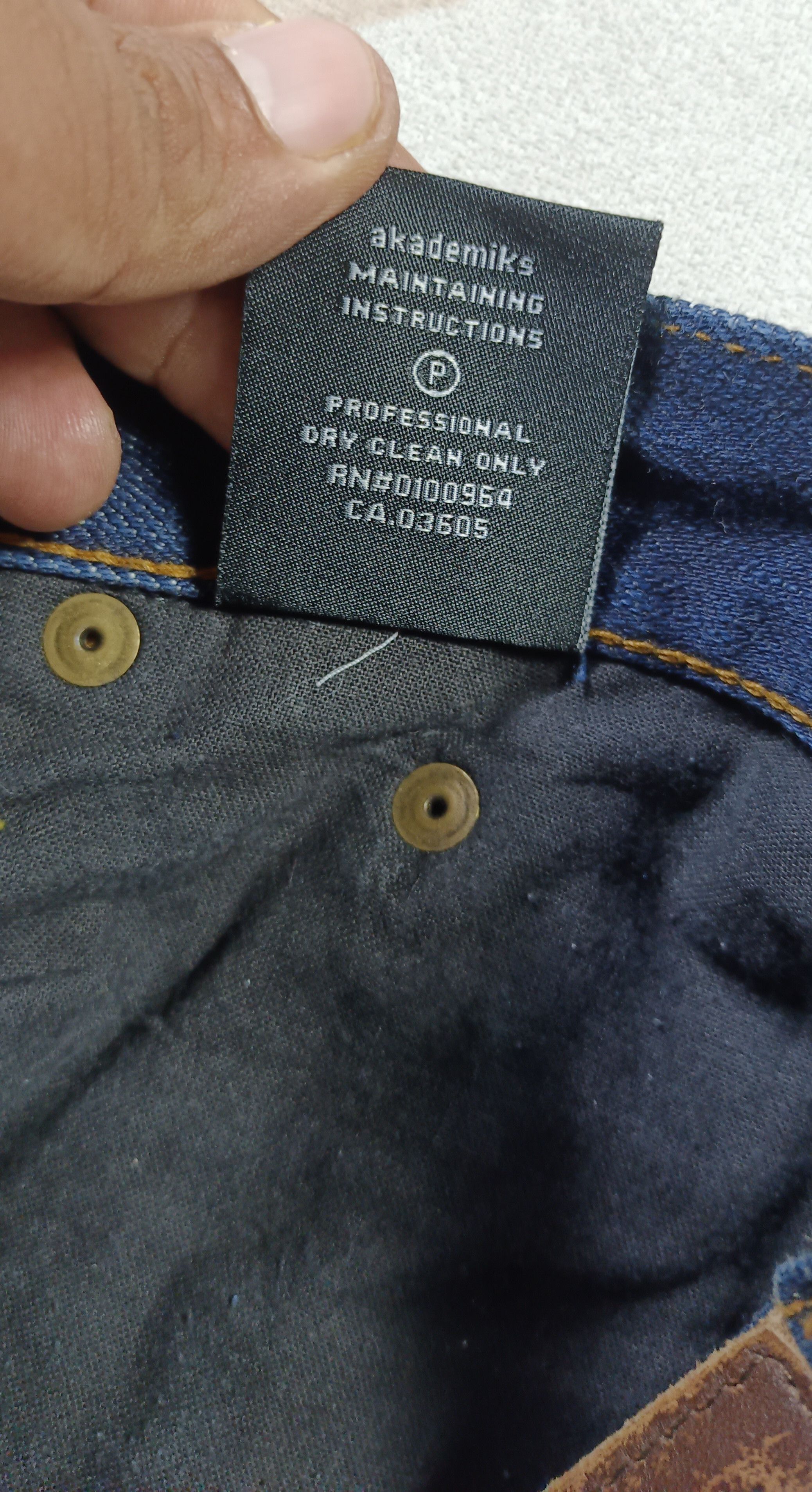 Akademiks × JNCO × Japanese Brand Akademiks Jeans Baggy Dark Wash Embroidered Pockets Hip Hop Size US 34 / EU 50 - 19 Thumbnail