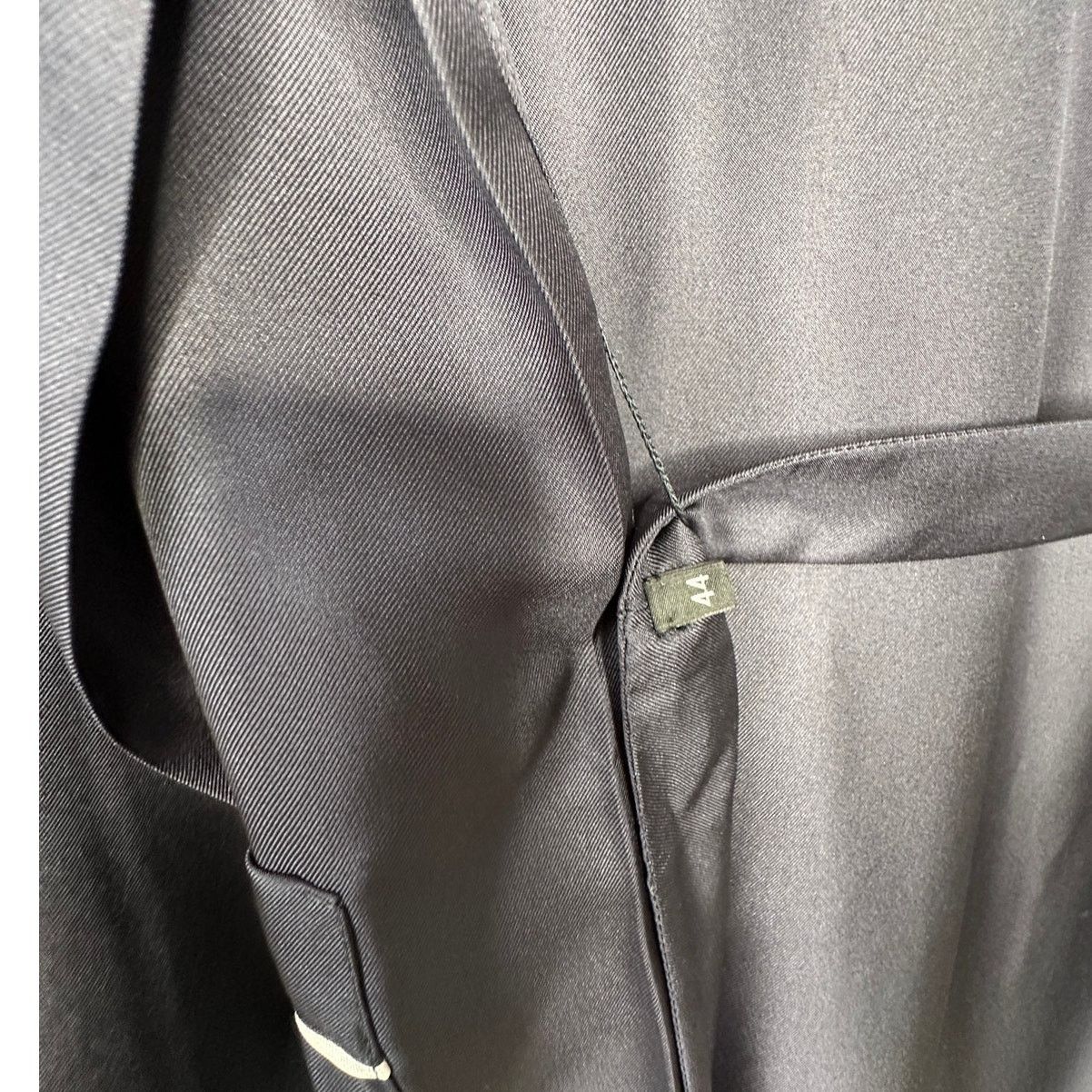 Prada NWT Prada Bleu Black Twill White Trim Belted Robe 44 / M Size ONE SIZE - 7 Thumbnail