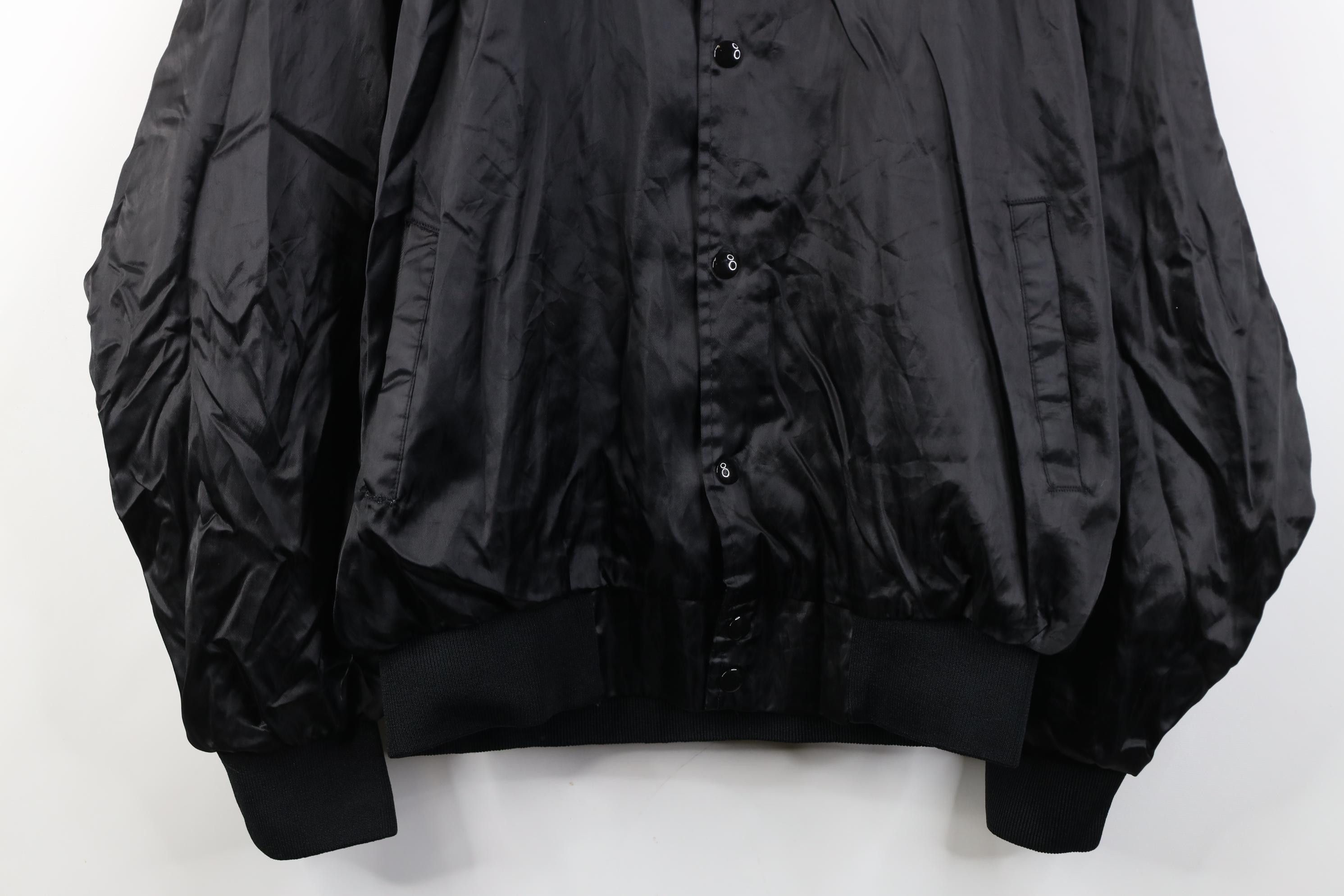 Vintage Vintage 80s 90s Streetwear Satin Bomber Jacket Black USA Size US L / EU 52-54 / 3 - 3 Thumbnail