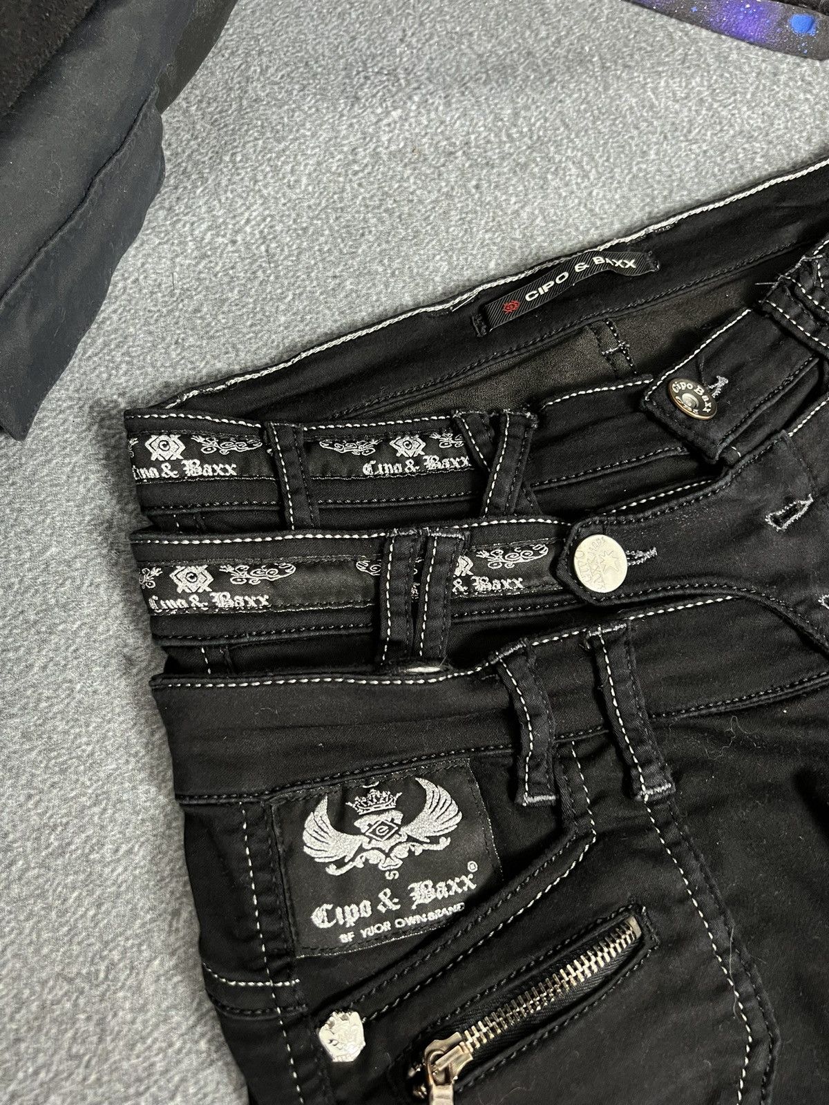 Vintage Chipo & Baxx Y2K Triple Waisted Skinny Pants Avant Garde Y2k Size 30" / US 8 / IT 44 - 5 Thumbnail