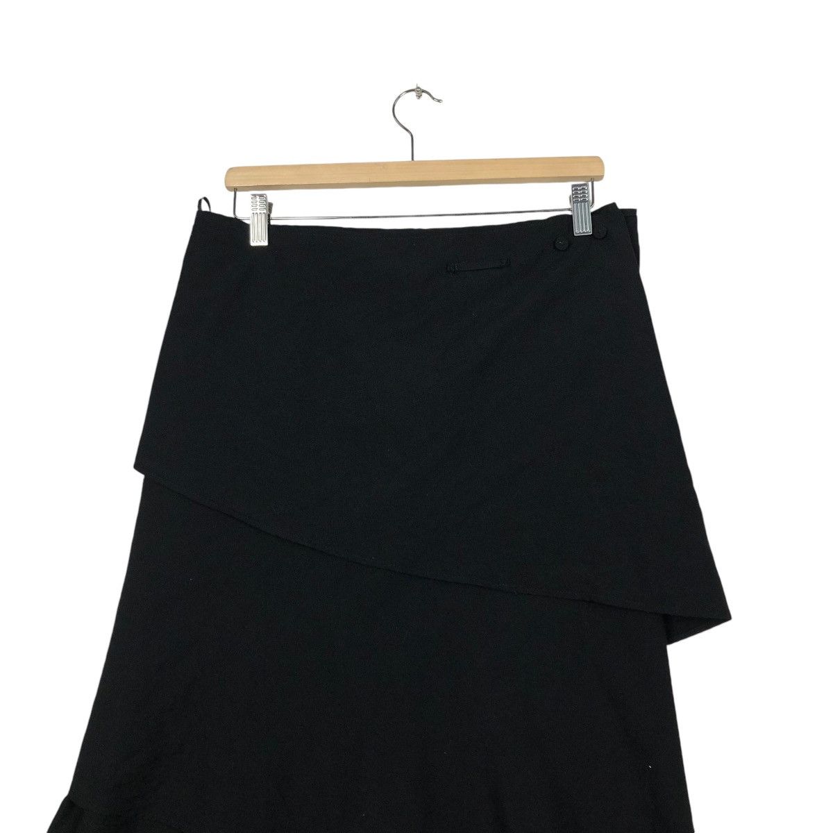 Jean Paul Gaultier 🔥ICONIC BLACK LONG SKIRT BONDAGE DESIGN RUNWAY DOUBLE LAYER Size 30" / US 8 / IT 44 - 10 Thumbnail