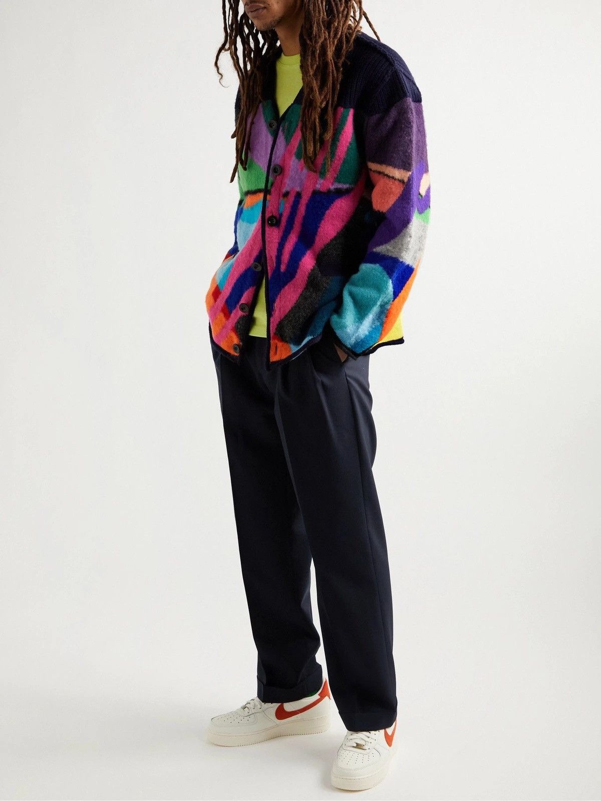 Kaws × Nike × Sacai sacai x KAWS Collaboration Wool Cardigan Size US M / EU 48-50 / 2 - 8 Thumbnail