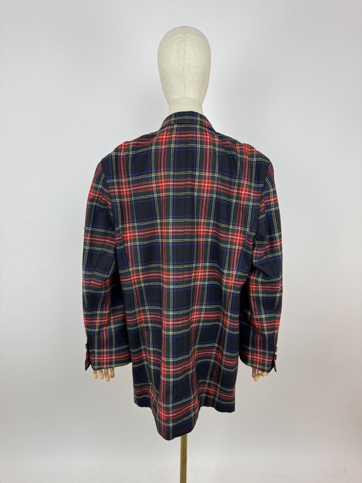 Other Flick Aktuell Long Blazer Double breasted Wool Plaid Jacket Size L / US 10 / IT 46 - 4 Thumbnail