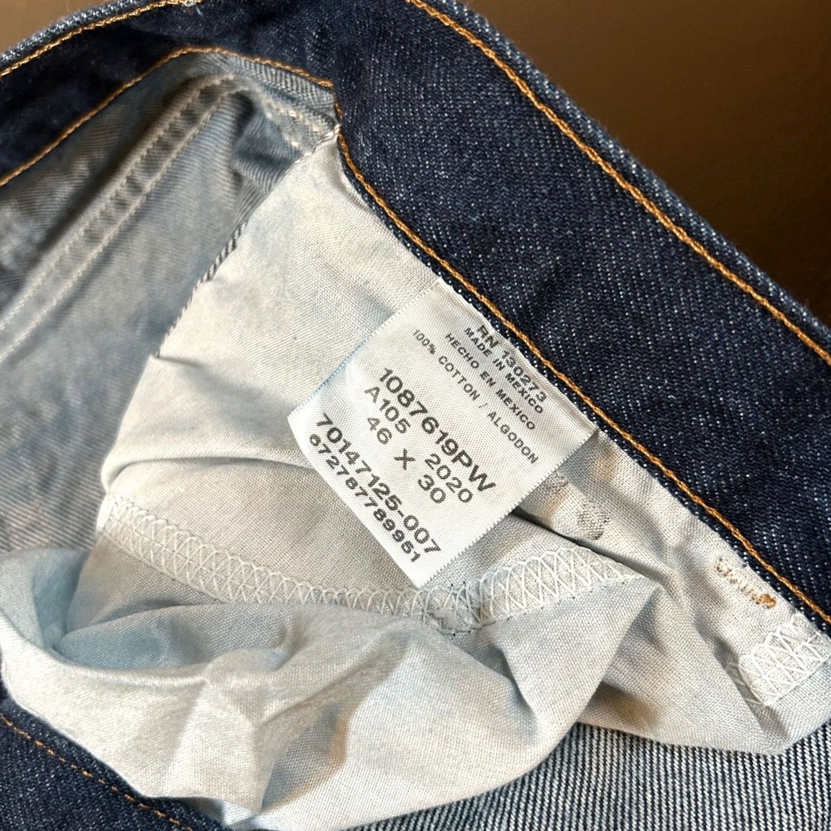 Denime Rustler Jeans Regular Straight Dark Wash Denim Pants Mens 46x30 Size US 30 / EU 46 - 4 Thumbnail