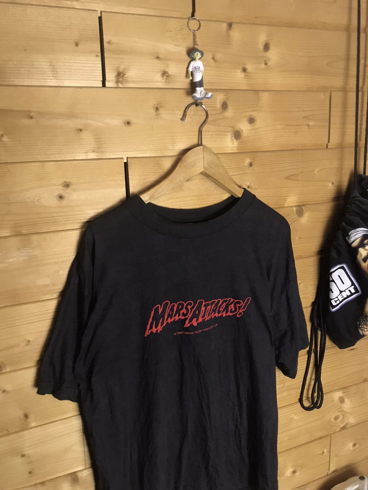 Vintage Vintage 1997 Mars Attacks promo movie t-shirt Size US XL / EU 56 / 4 - 3 Thumbnail