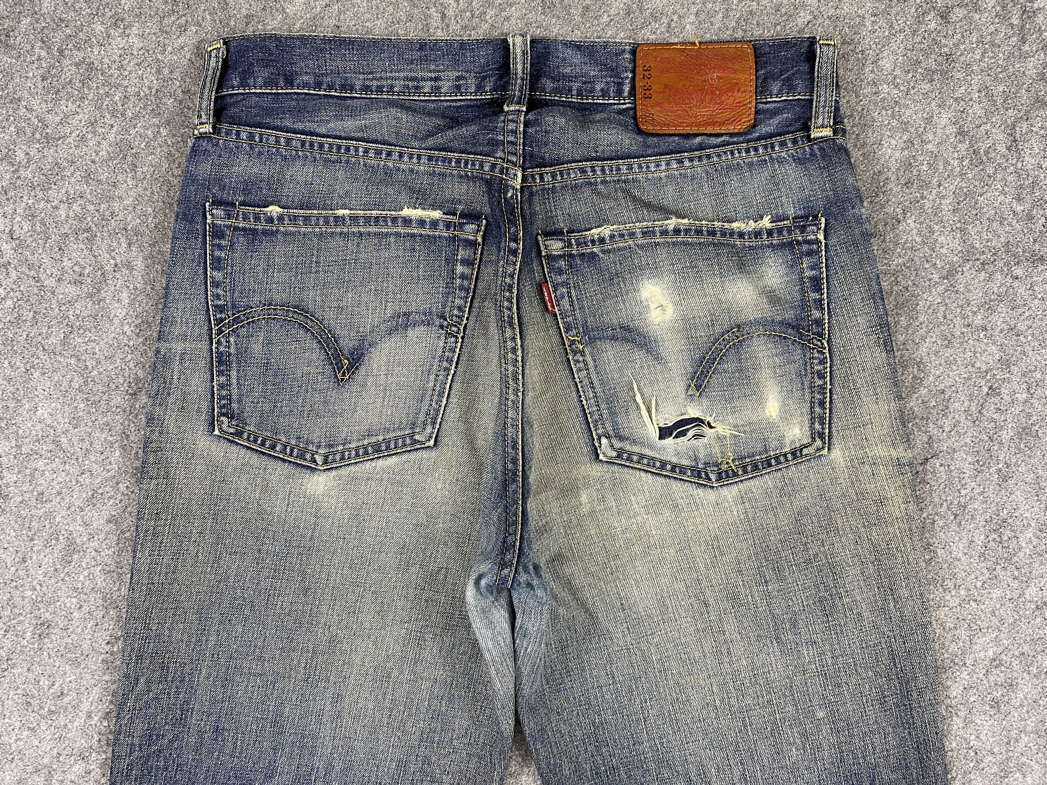 Levi's Distressed Blue Vintage Levi's 502 33x31.5 Denim -JN2031 Size US 33 - 4 Thumbnail
