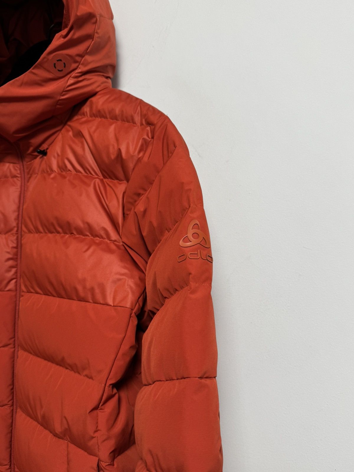 Odlo Down Jacket Red Hooded Puffer Winter Outdoor Men’s