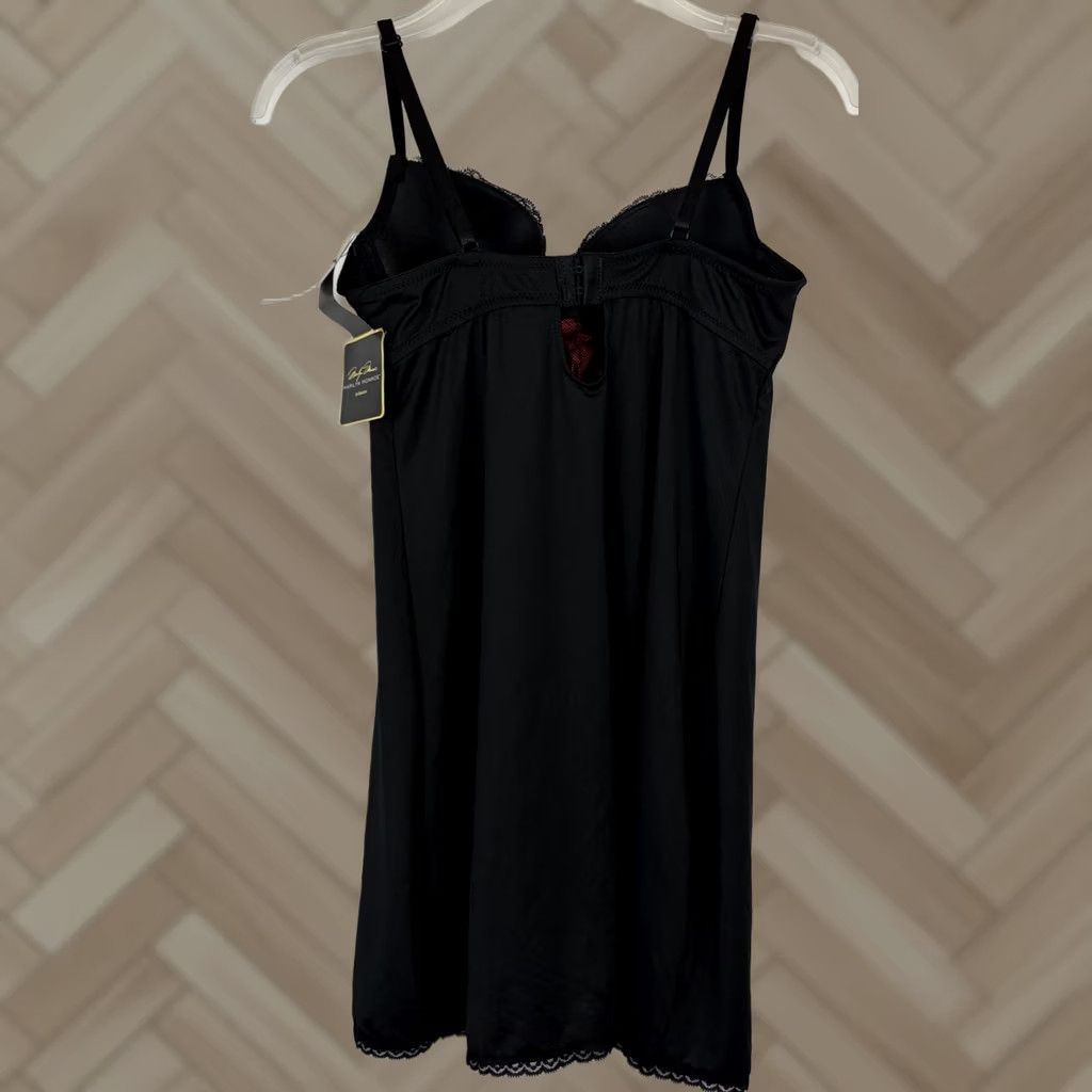 Vintage Marilyn Monroe Slip Red Womens Small S Lace Teddy Nightie Half Slip Adjustable Strap Polyester - Sex Sexy New Size ONE SIZE - 1 Thumbnail