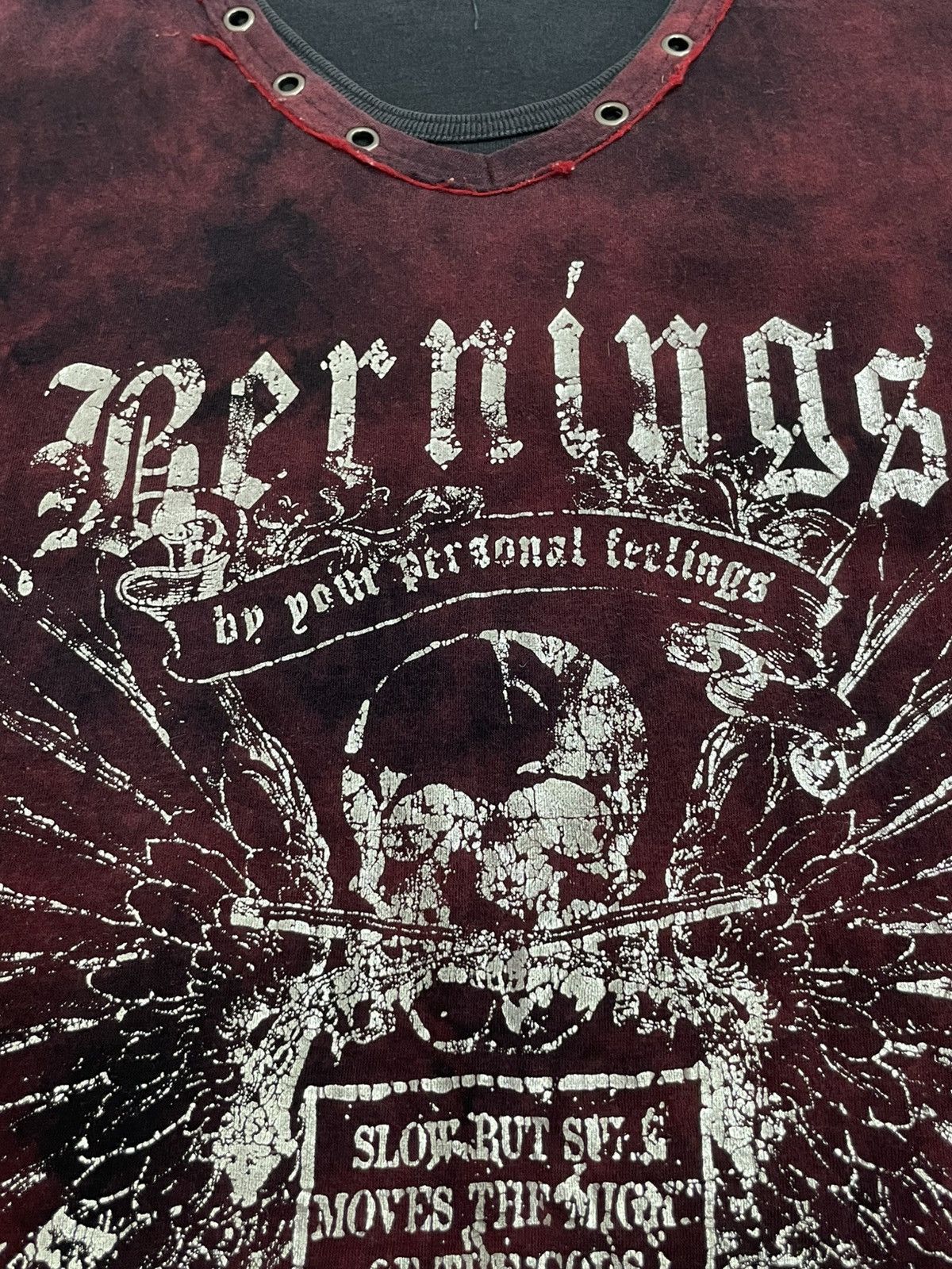 Affliction Bernings Sho Affliction Layer Y2K Gothic Bleach Effect Tee Size US L / EU 52-54 / 3 - 11 Thumbnail