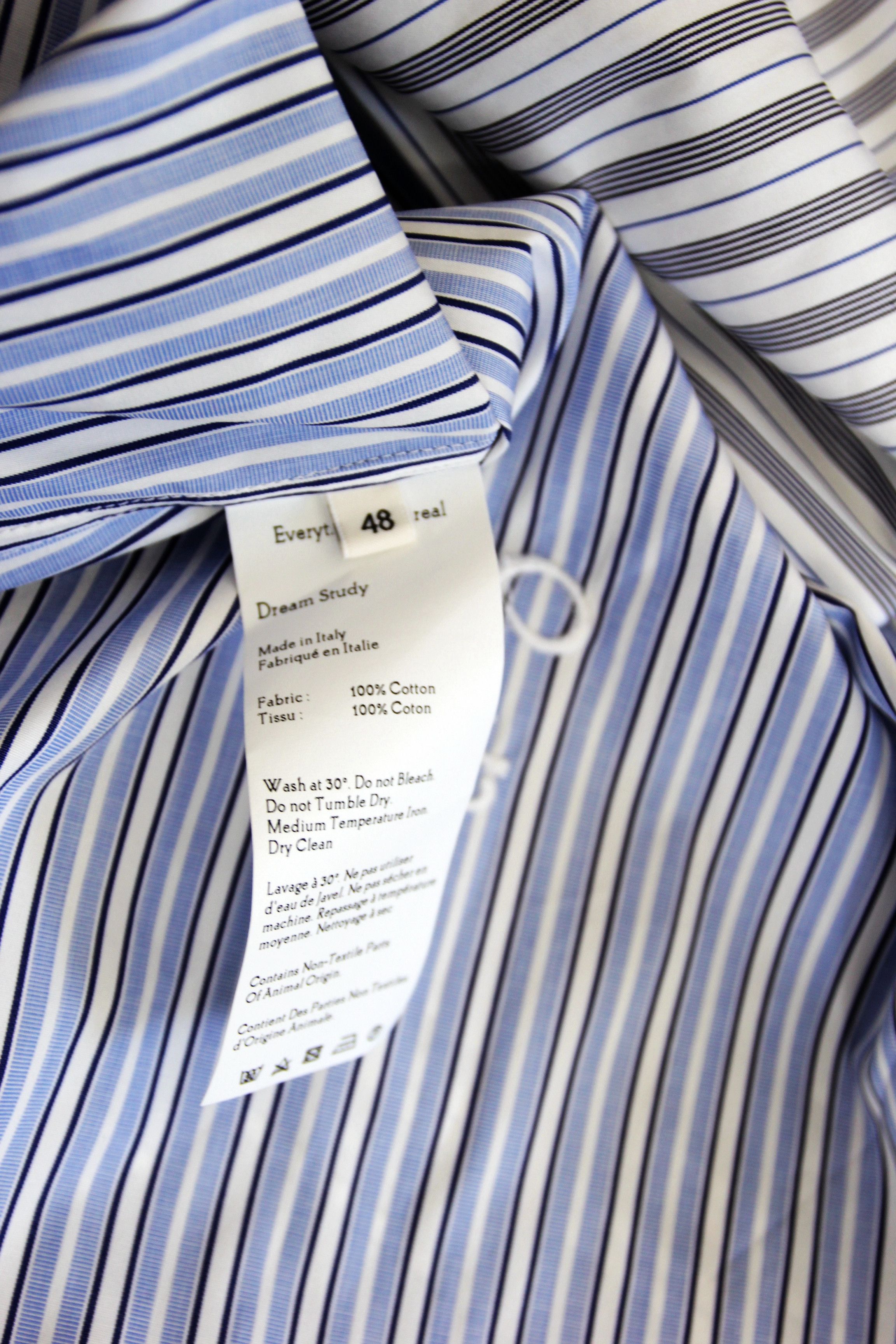 Wales Bonner BNWT AW24 WALES BONNER STRIPED SHIRTING MAJESTY SHIRT 48 Size US M / EU 48-50 / 2 - 10 Thumbnail