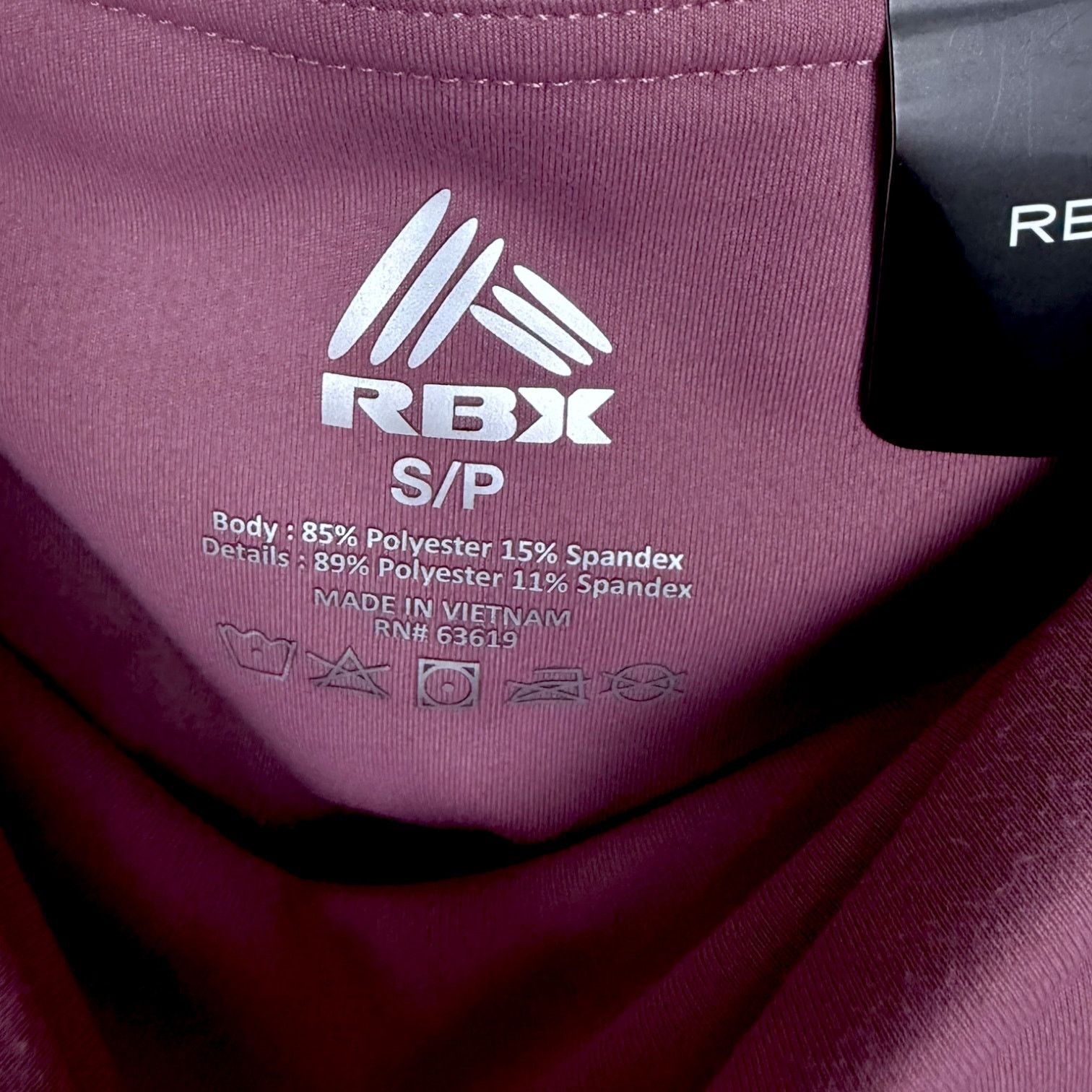 Reebok RBX Dark Pink High Rise Full Length Yoga Leggings Gym NWT -S Size 27" / US 4 / IT 40 - 6 Thumbnail