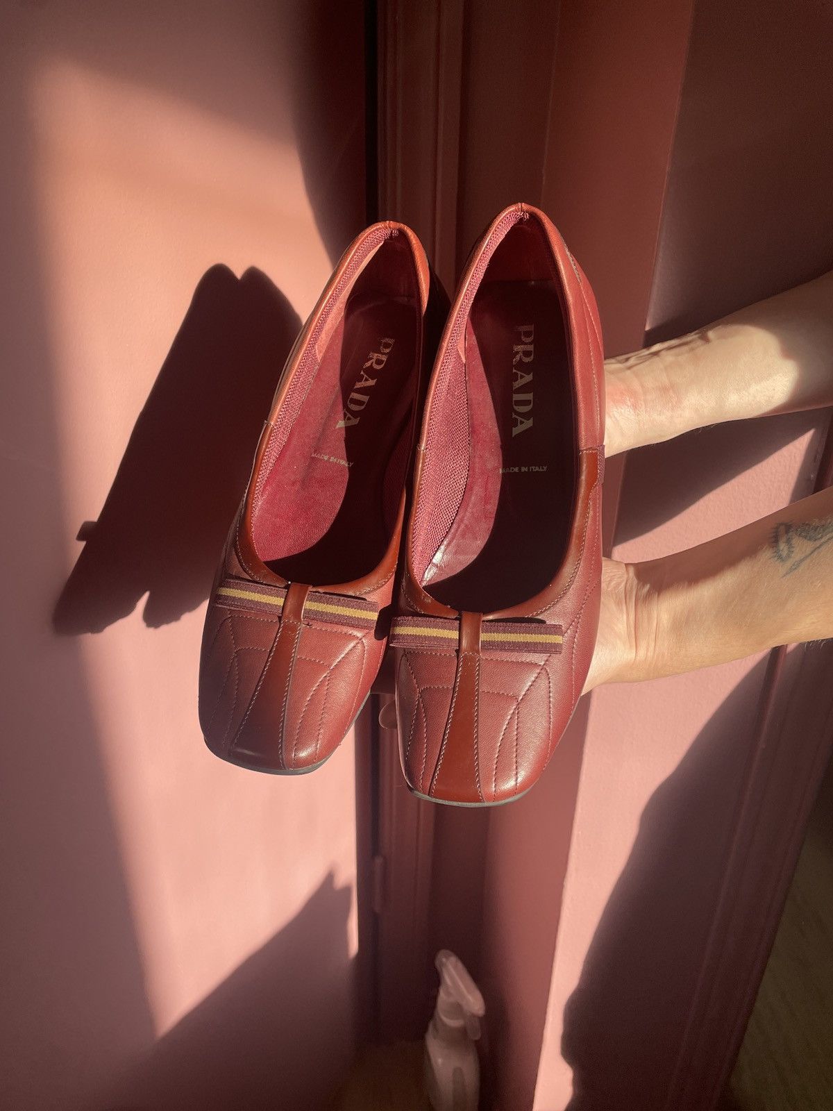 Prada PRADA 2000s LEATHER SPORT BALLERINAS Size US 6.5 / IT 36.5 - 1 Thumbnail