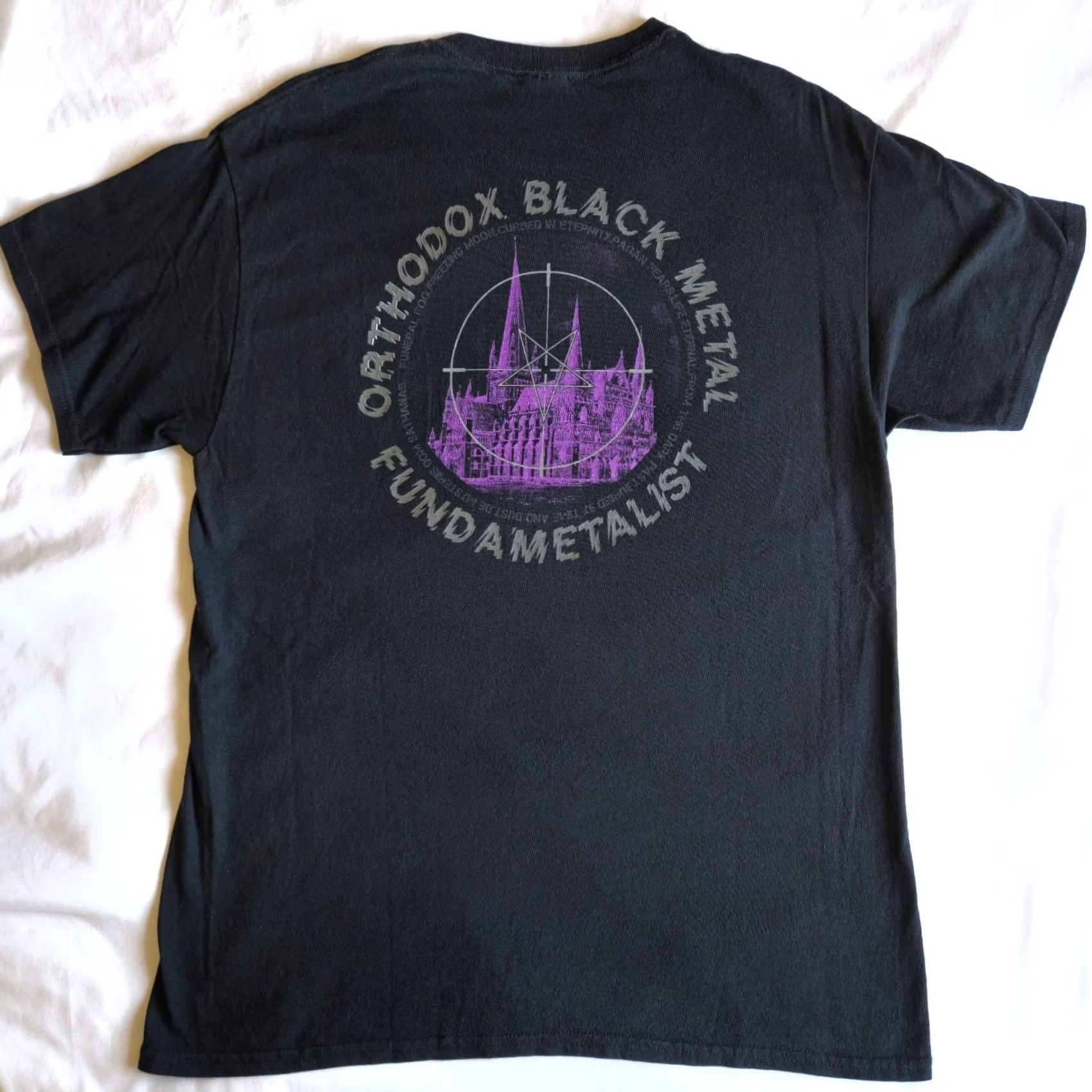 Gildan Mayhem Euronymous Dead Black Metal Slayer Thrash Death Marduk Abba Large T-Shirt Y2K Band Graphic Tee Size US L / EU 52-54 / 3 - 4 Thumbnail