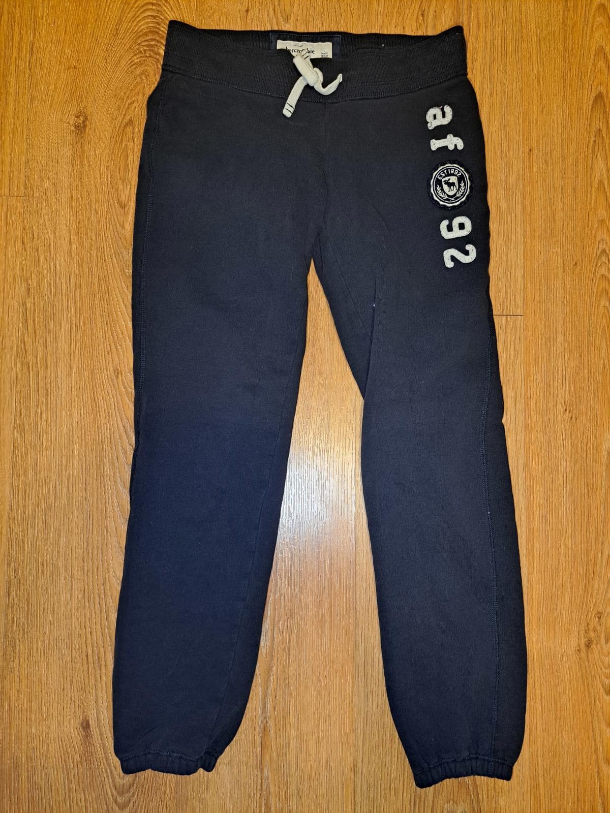 Designer Abercrombie Kids Sweatpants Large Black Cotton Blend Size US 26 / EU 42 - 1 Thumbnail