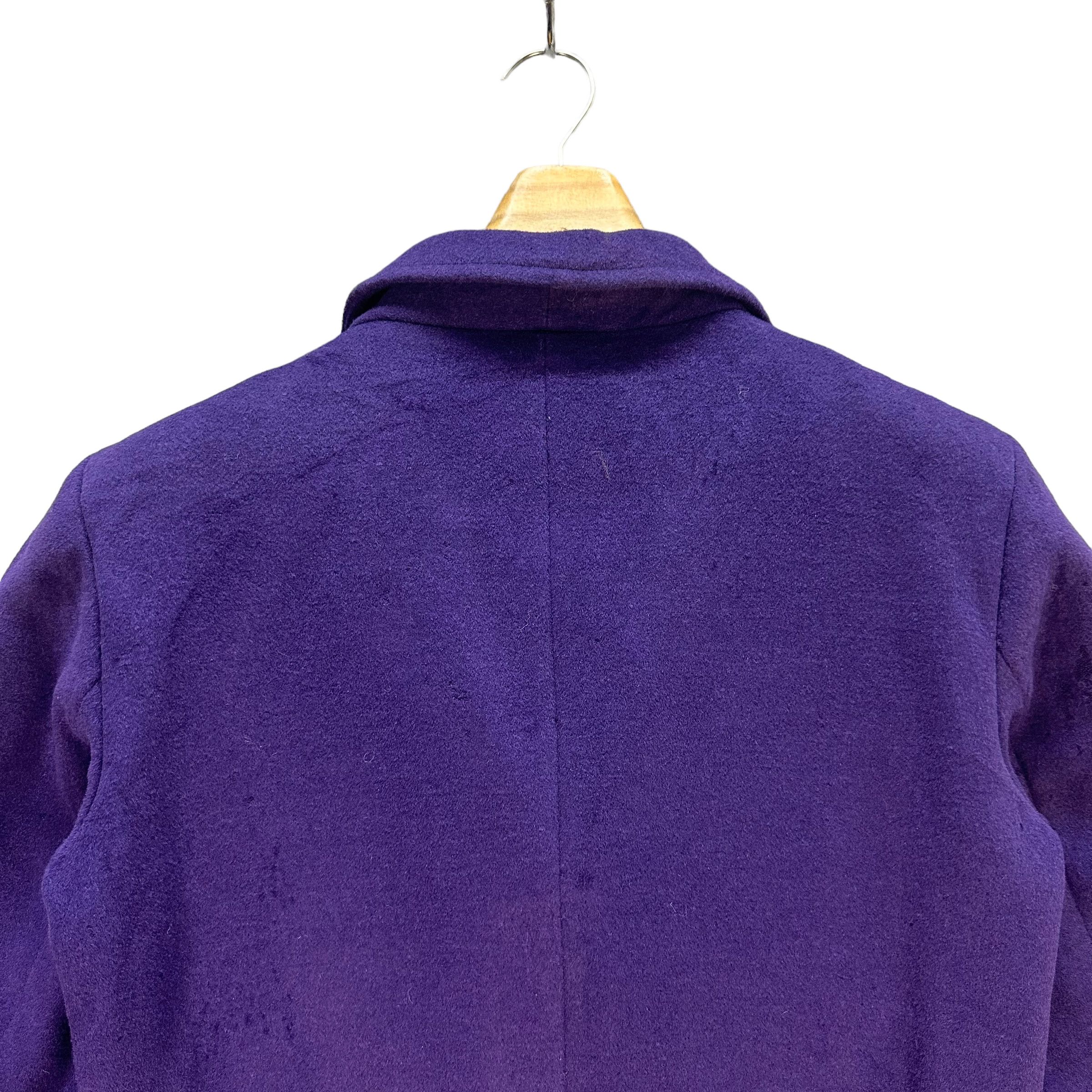 agnes b. AGNES B PARIS PURPLE WOOL CROPPED JACKET #7584-155 Size S / US 4 / IT 40 - 12 Thumbnail